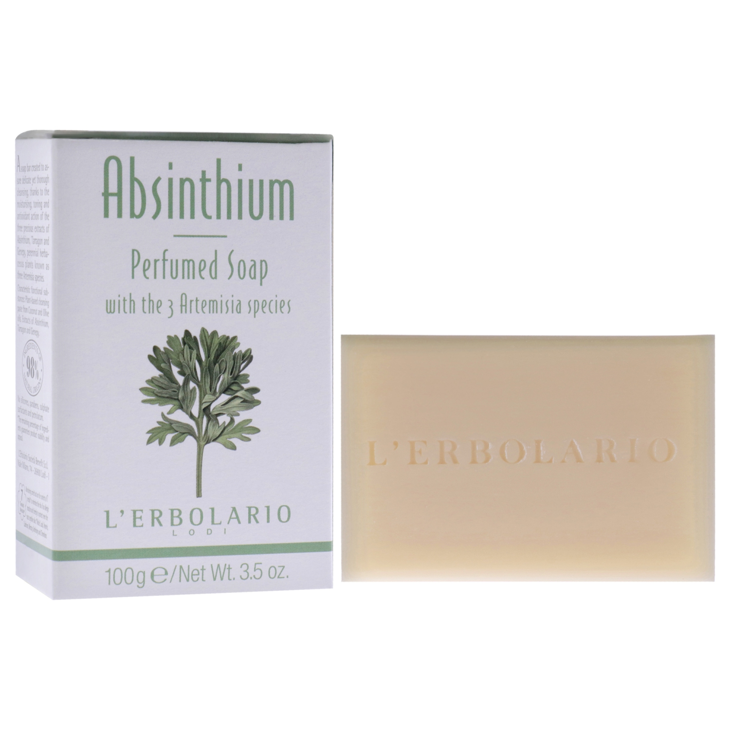 Absinthium Perfumed Soap by LErbolario for Unisex - 3.5 oz Soap