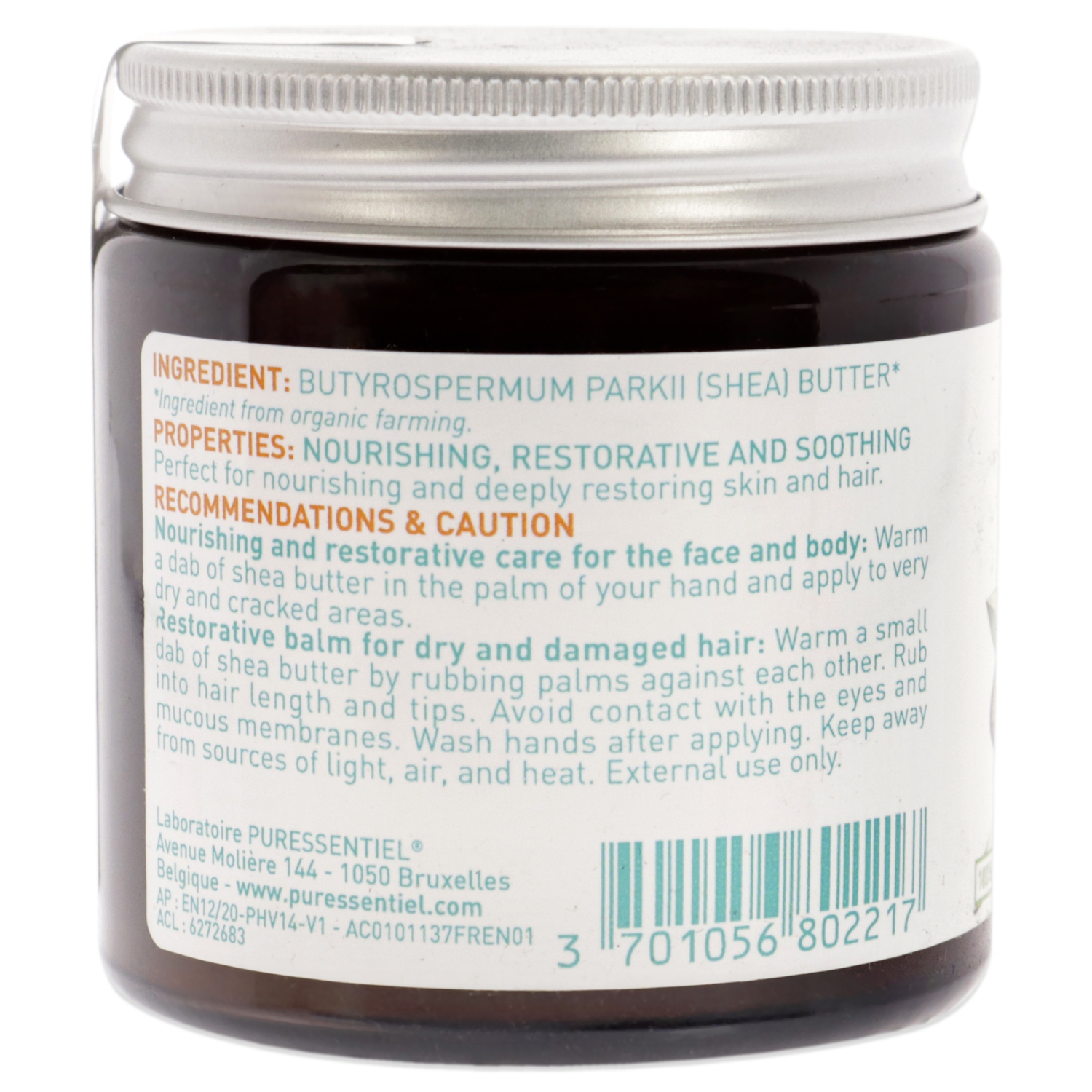 Organic Vegetable Oil - Shea by Puressentiel for Unisex - 3.4 oz Oil