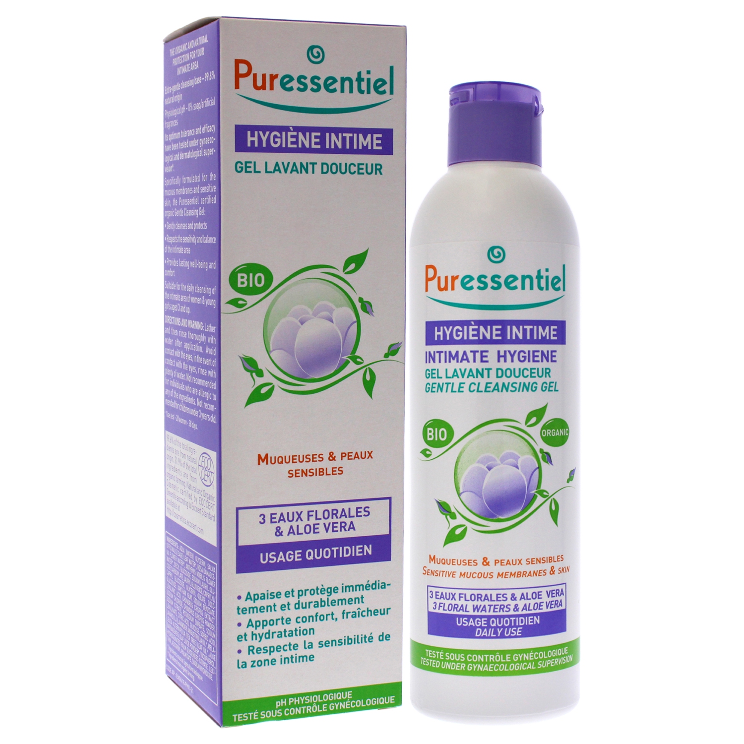 Intimate Hygiene Gentle Cleansing Gel by Puressentiel for Women - 8.44 oz Gel