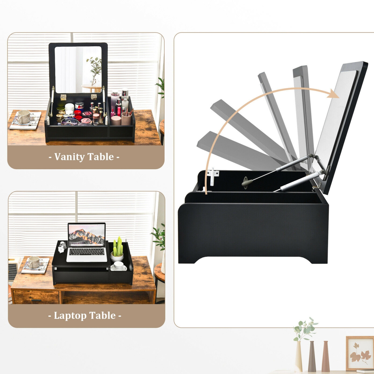 Mini-coiffeuse 2 en 1 Gymax