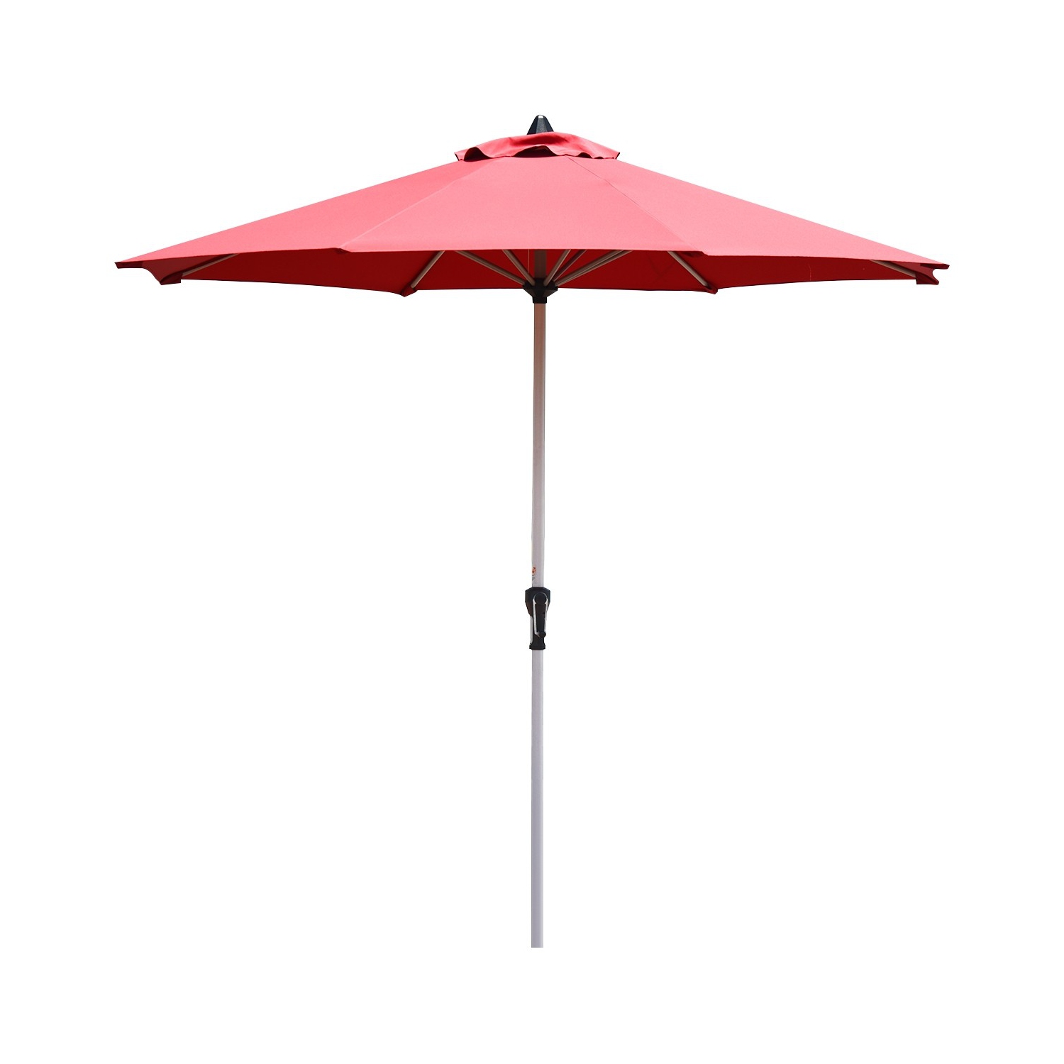 Parasol de marché extérieur de 9 pi pour patio avec poteau en aluminium sans base de poids bourgogne