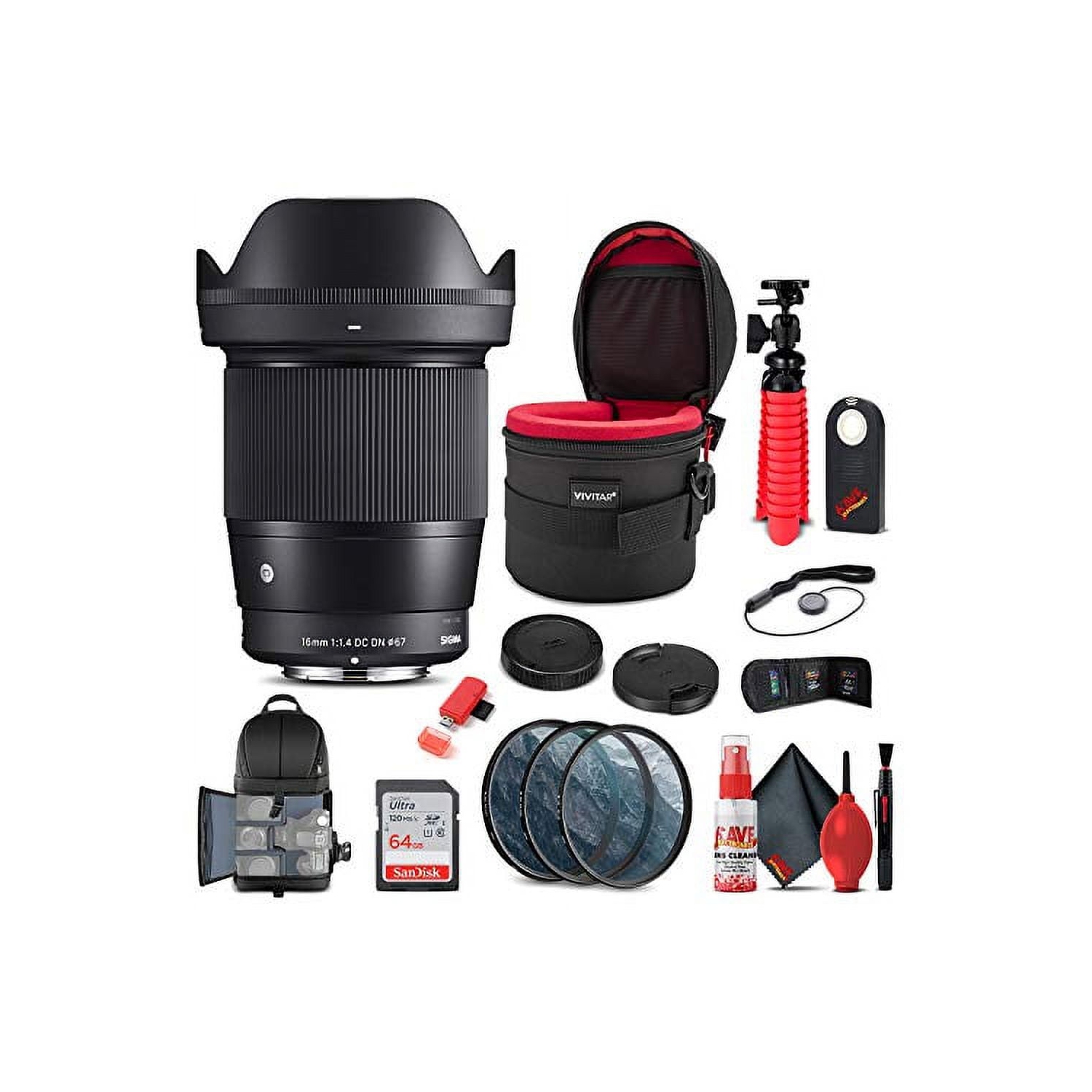 Sigma 17-50mm f/2.8 EX DC OS HSM Lens for Canon EF Bundle