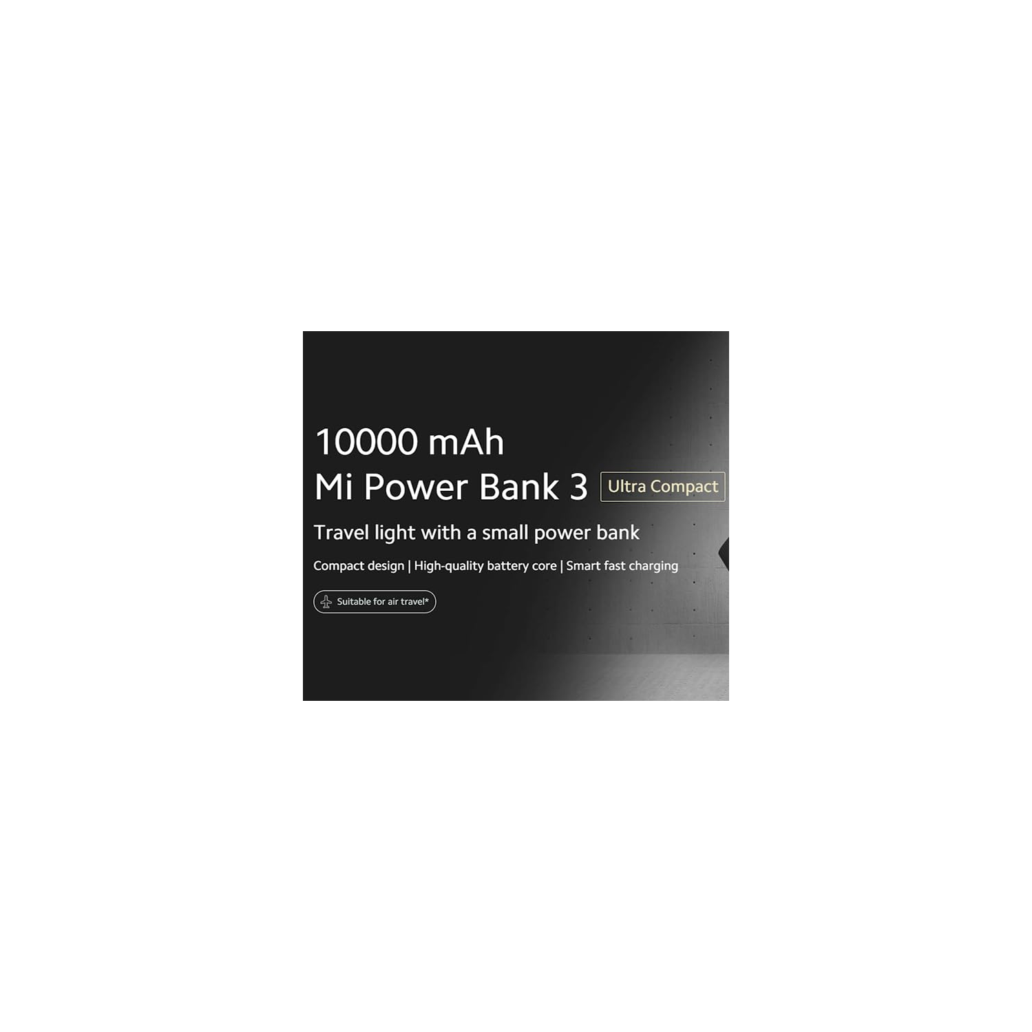 Chargeur portable de 10 000 mAh mi Power Bank 3 Ultra compact de Xiaomi - Noir neuf