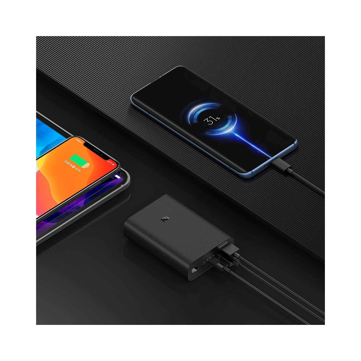 Chargeur portable de 10 000 mAh mi Power Bank 3 Ultra compact de Xiaomi - Noir neuf