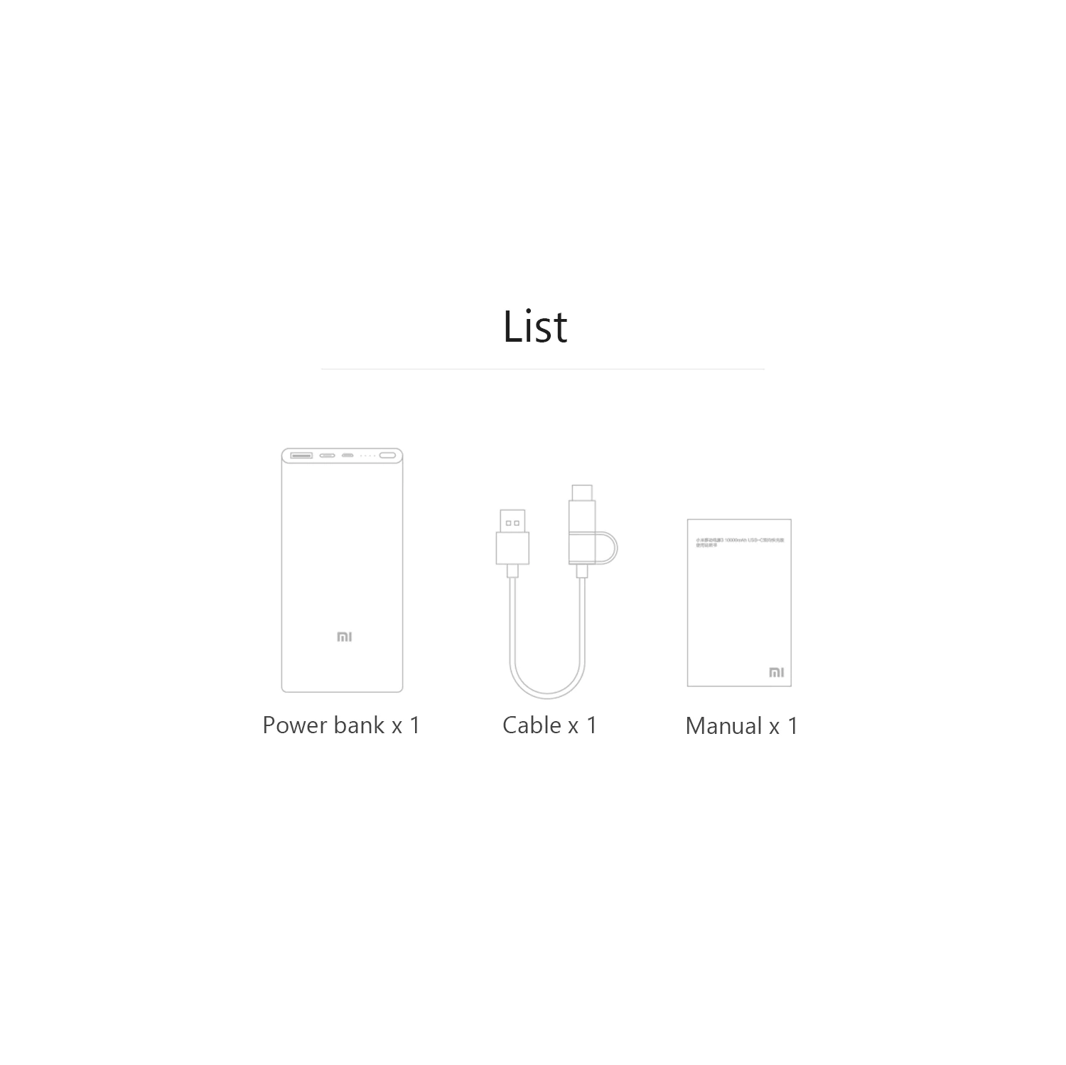 Chargeur portable de 10 000 mAh mi Power Bank 3 Ultra compact de Xiaomi - Noir neuf