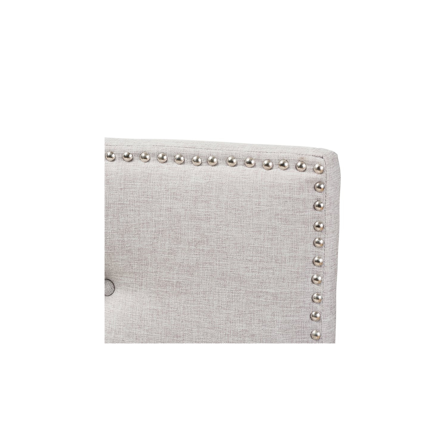 Baxton Studio Windsor Tufted Queen Panel Headboard in Grayish Beige