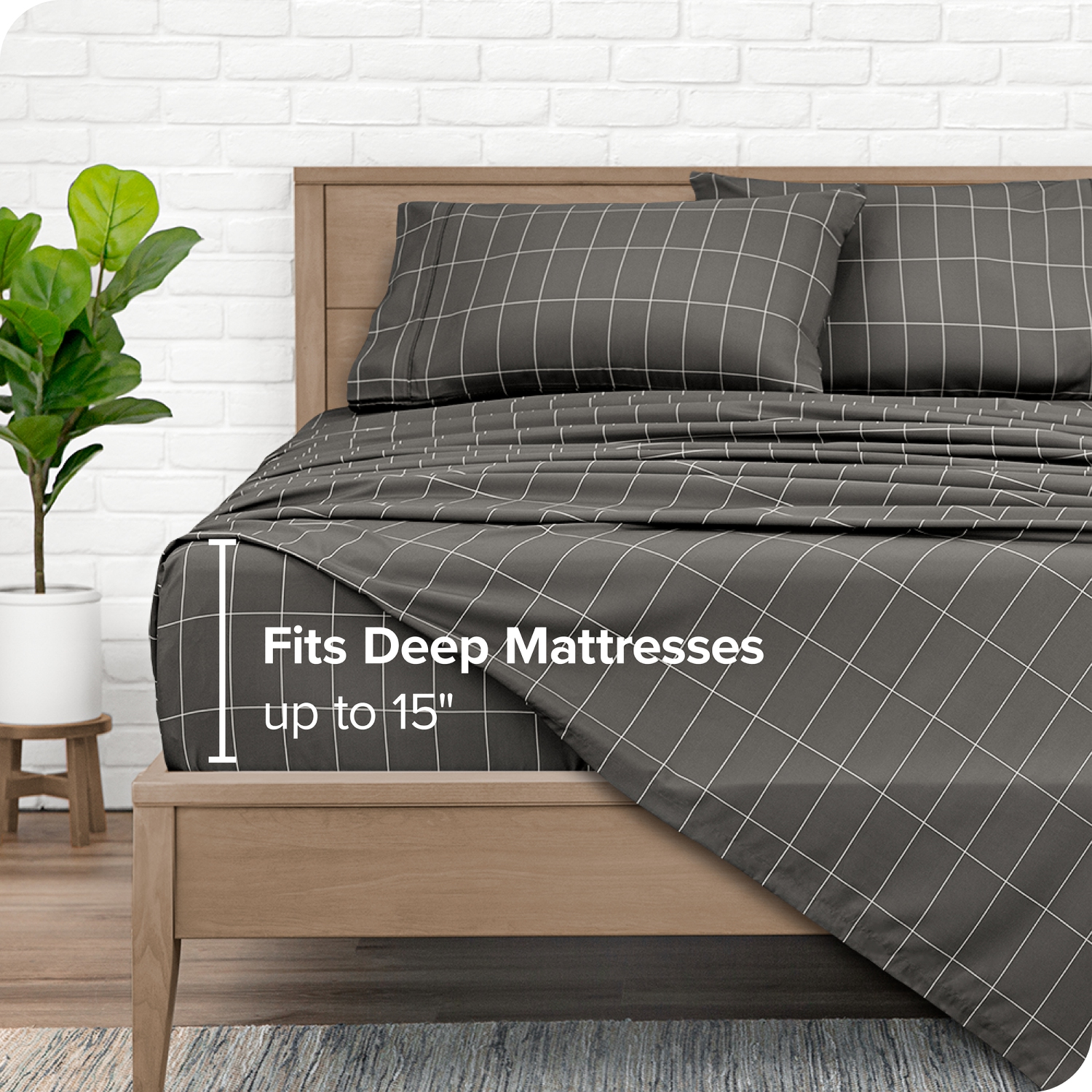 Bare Home Sheet Set - Premium 1800 Ultra-Soft Microfiber - Double Brushed - Hypoallergenic - Wrinkle Resistant