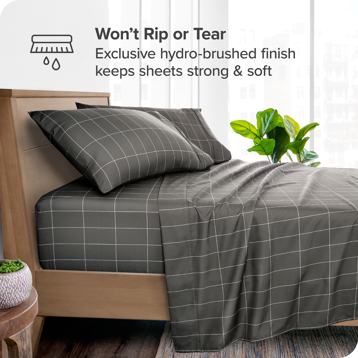 Bare Home Sheet Set - Premium 1800 Ultra-Soft Microfiber - Double Brushed - Hypoallergenic - Wrinkle Resistant