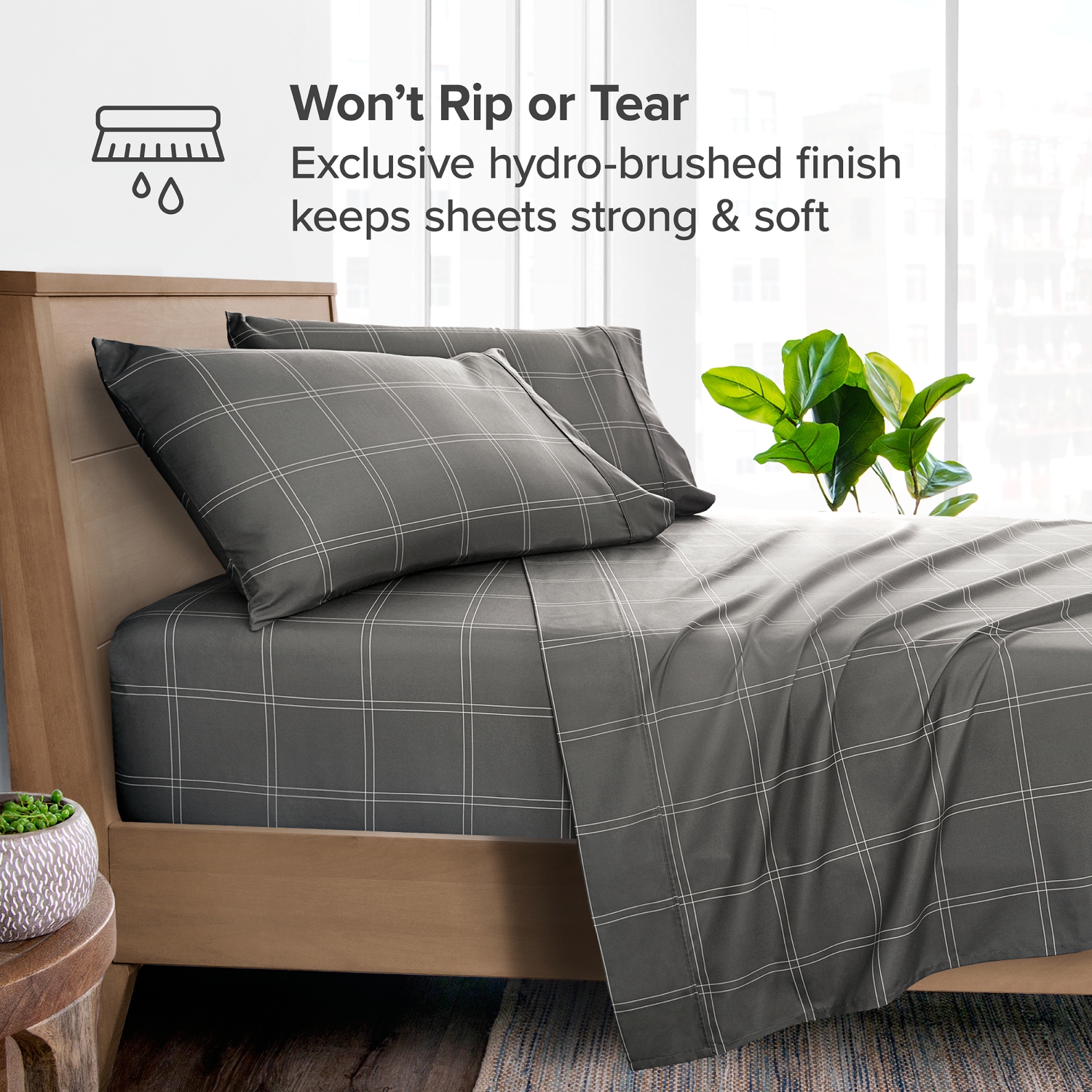 Bare Home Sheet Set - Premium 1800 Ultra-Soft Microfiber - Double Brushed - Hypoallergenic - Wrinkle Resistant