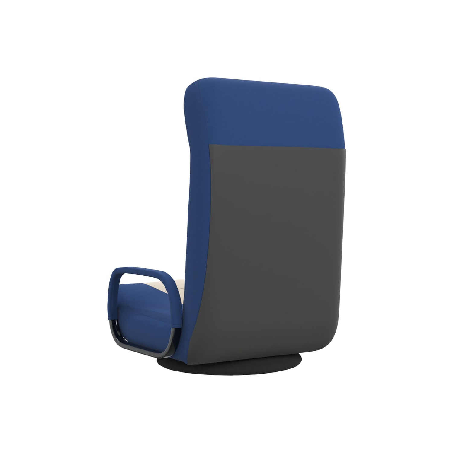 vidaXL Swivel Floor Chair Blue and Cream Fabric