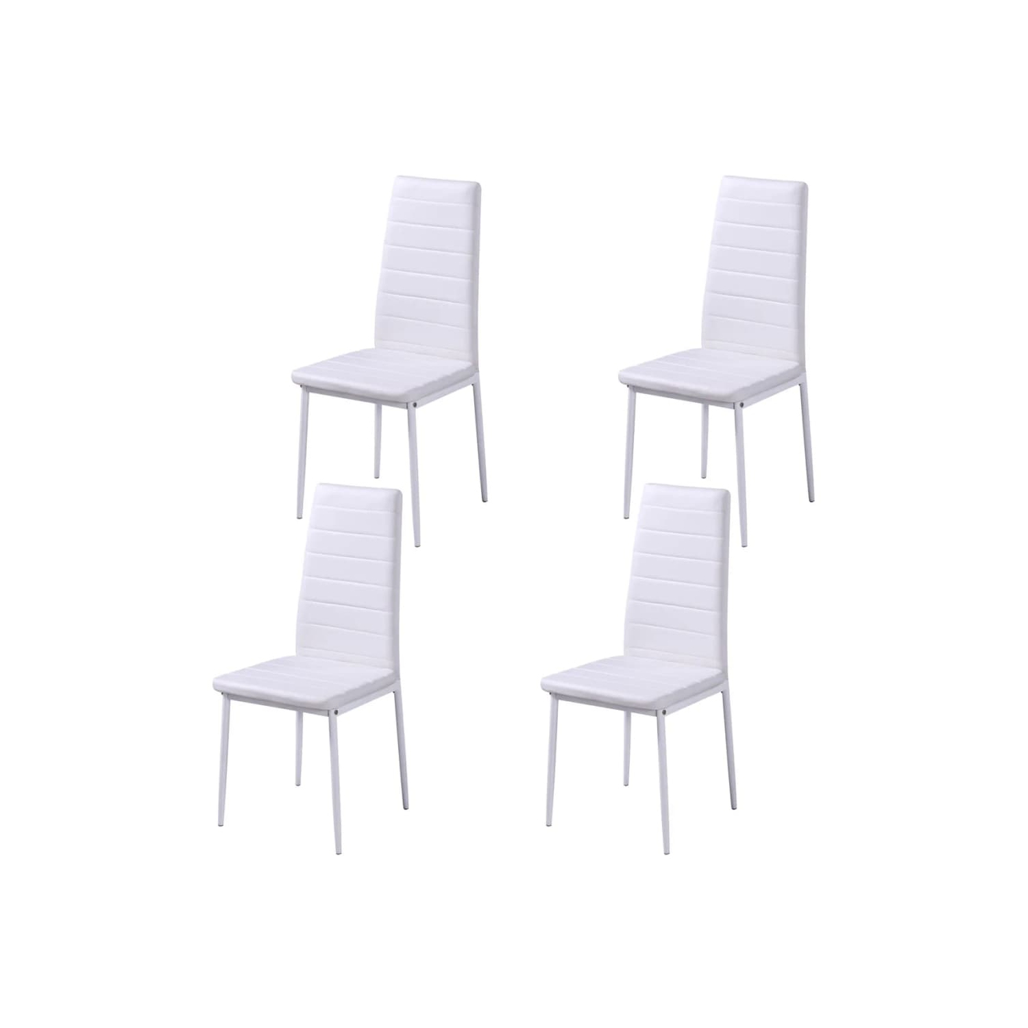 vidaXL Five Piece Dining Table and Chair Set Black and White