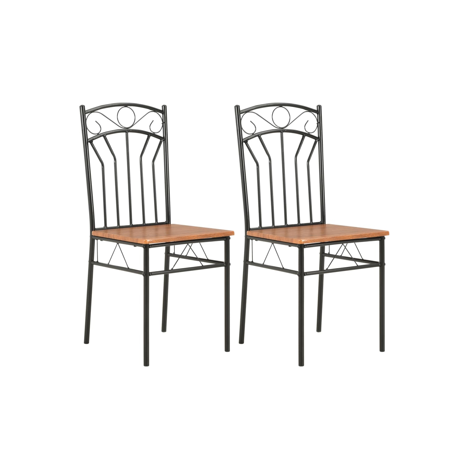 vidaXL Dining Chairs 2 pcs Brown MDF
