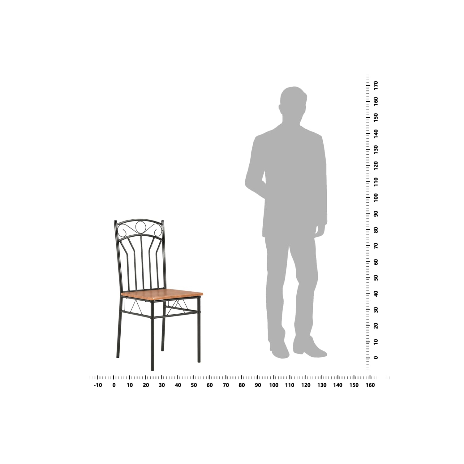 vidaXL Dining Chairs 2 pcs Brown MDF