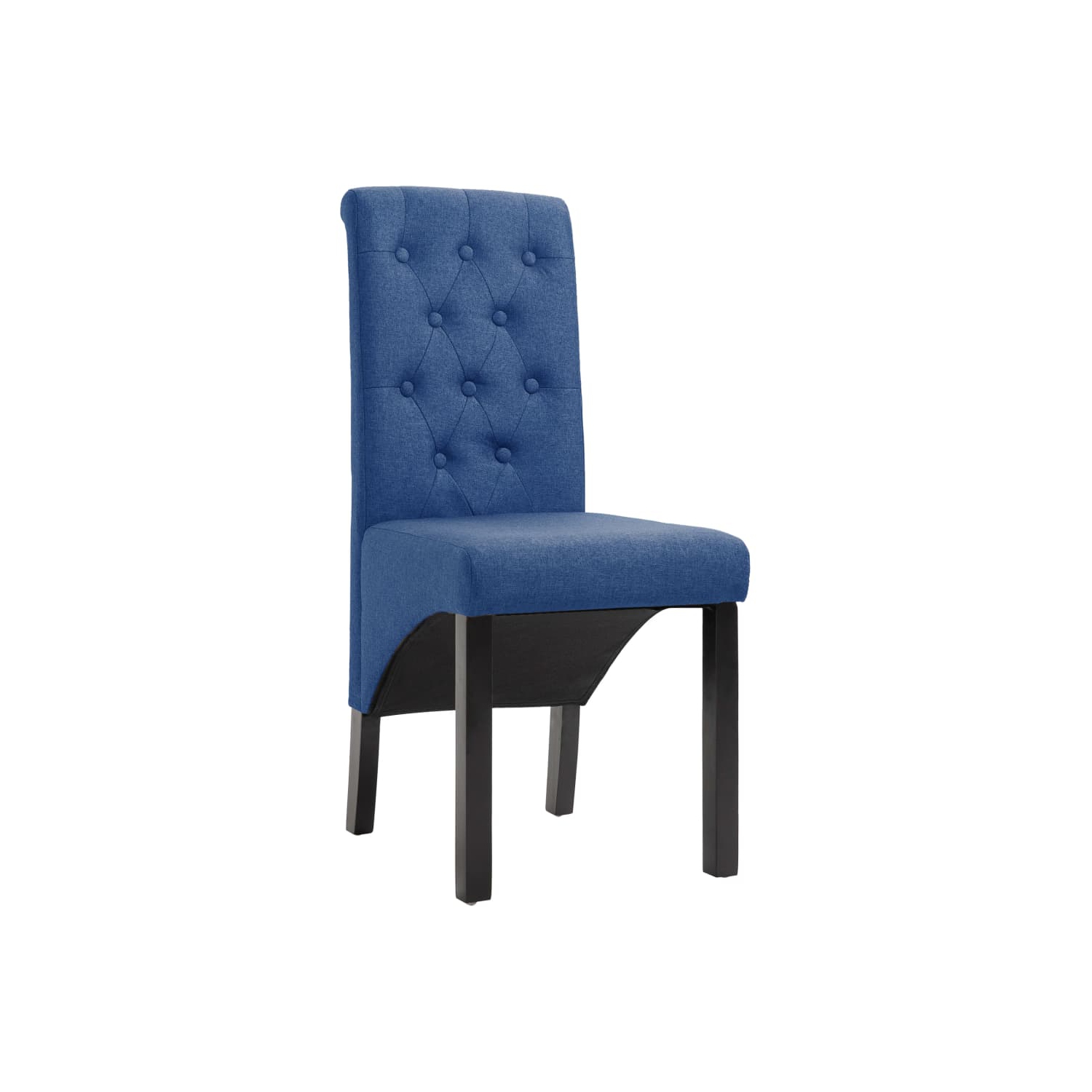 vidaXL Dining Chairs 2 pcs Blue Fabric