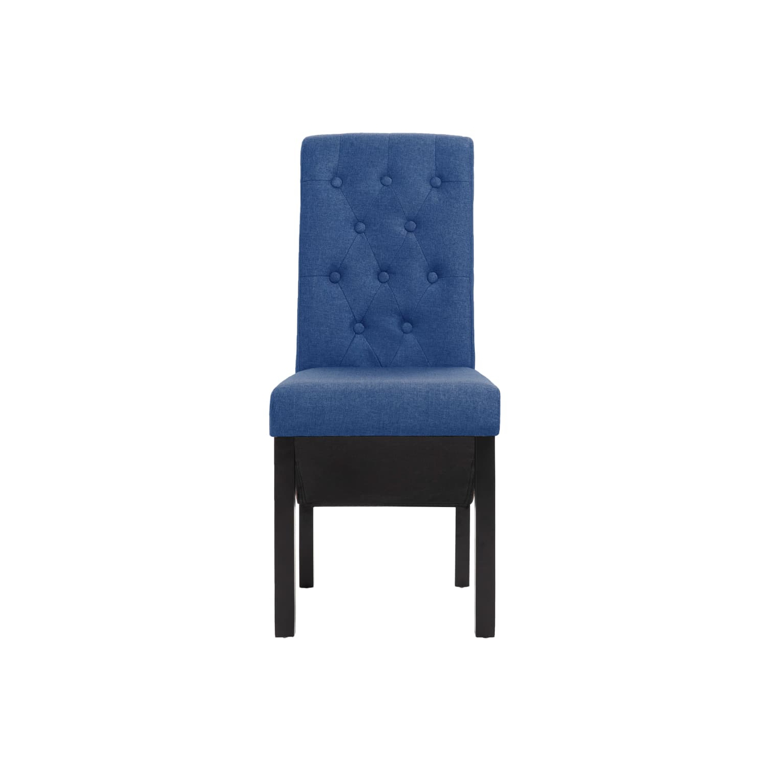 vidaXL Dining Chairs 2 pcs Blue Fabric