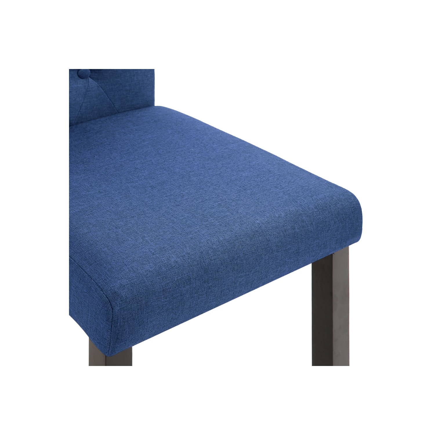 vidaXL Dining Chairs 2 pcs Blue Fabric