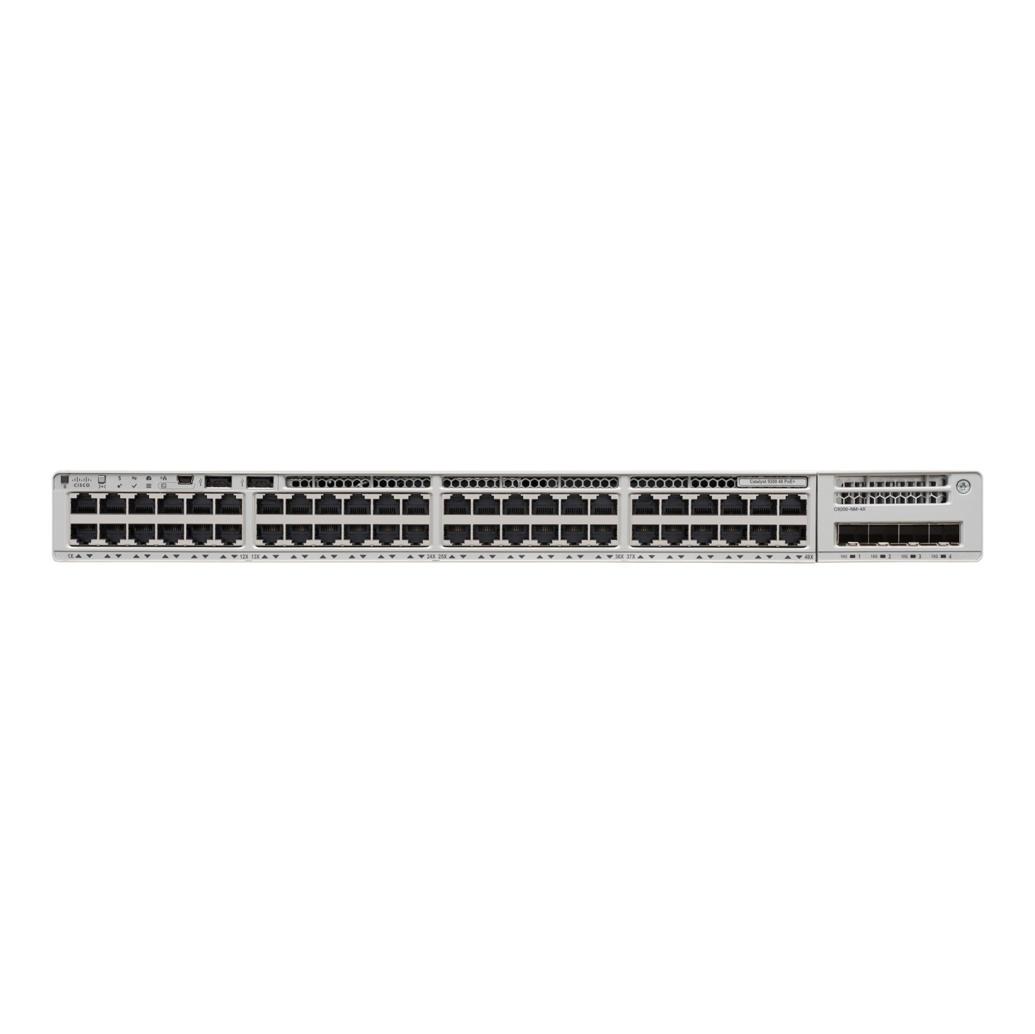 Cisco Catalyst 9200 - Essential Edition - switch - smart - 48 x 10/100/1000 - rack-mountable - PoE (C9200-48P-E)