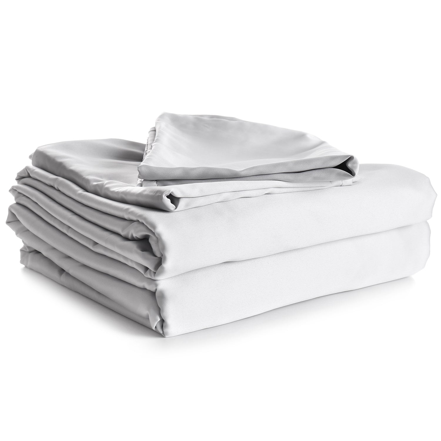 Coton House - Ensemble de draps 100 % coton, contexture de 450, grand lit, blanc