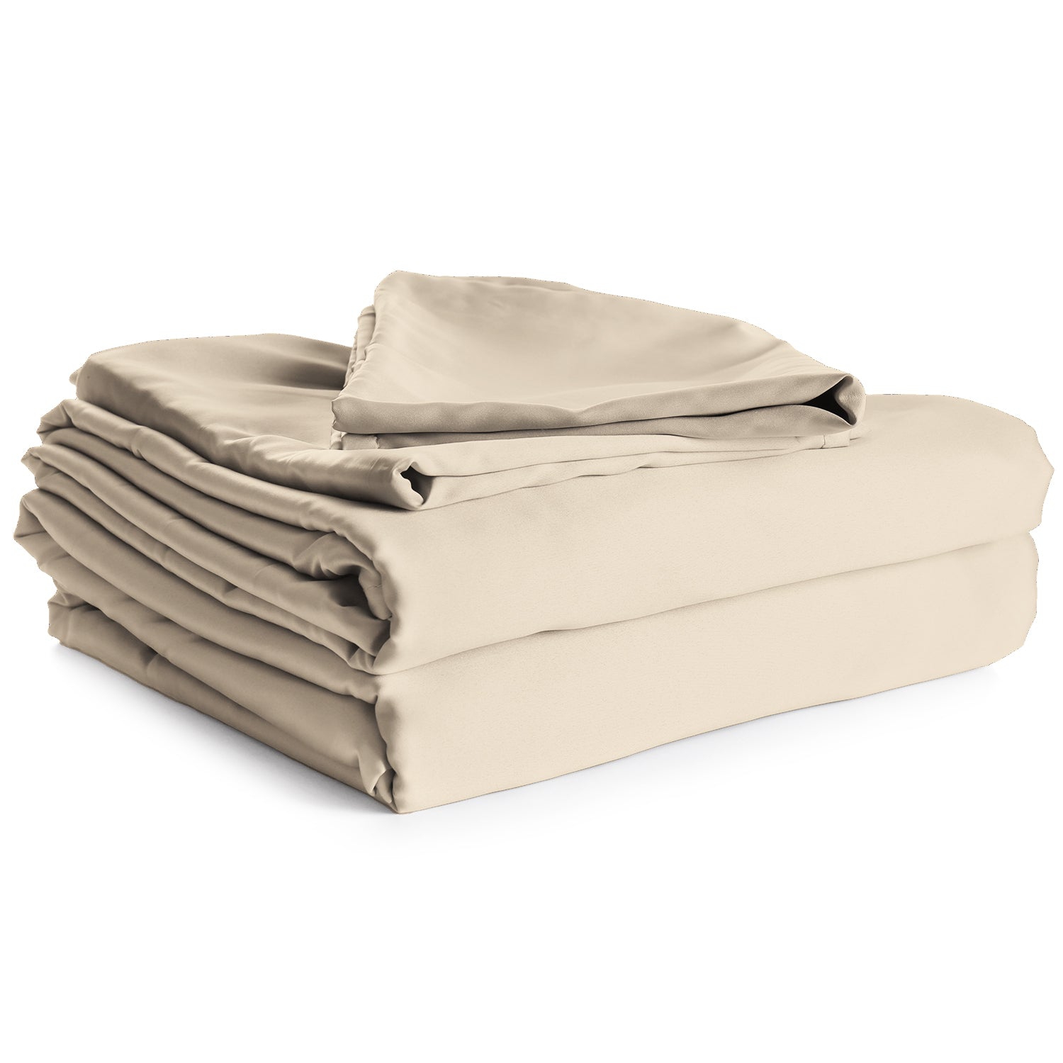 Cotton House - 100% Cotton Sheet Set, 450 Thread Count, Queen Size, Beige
