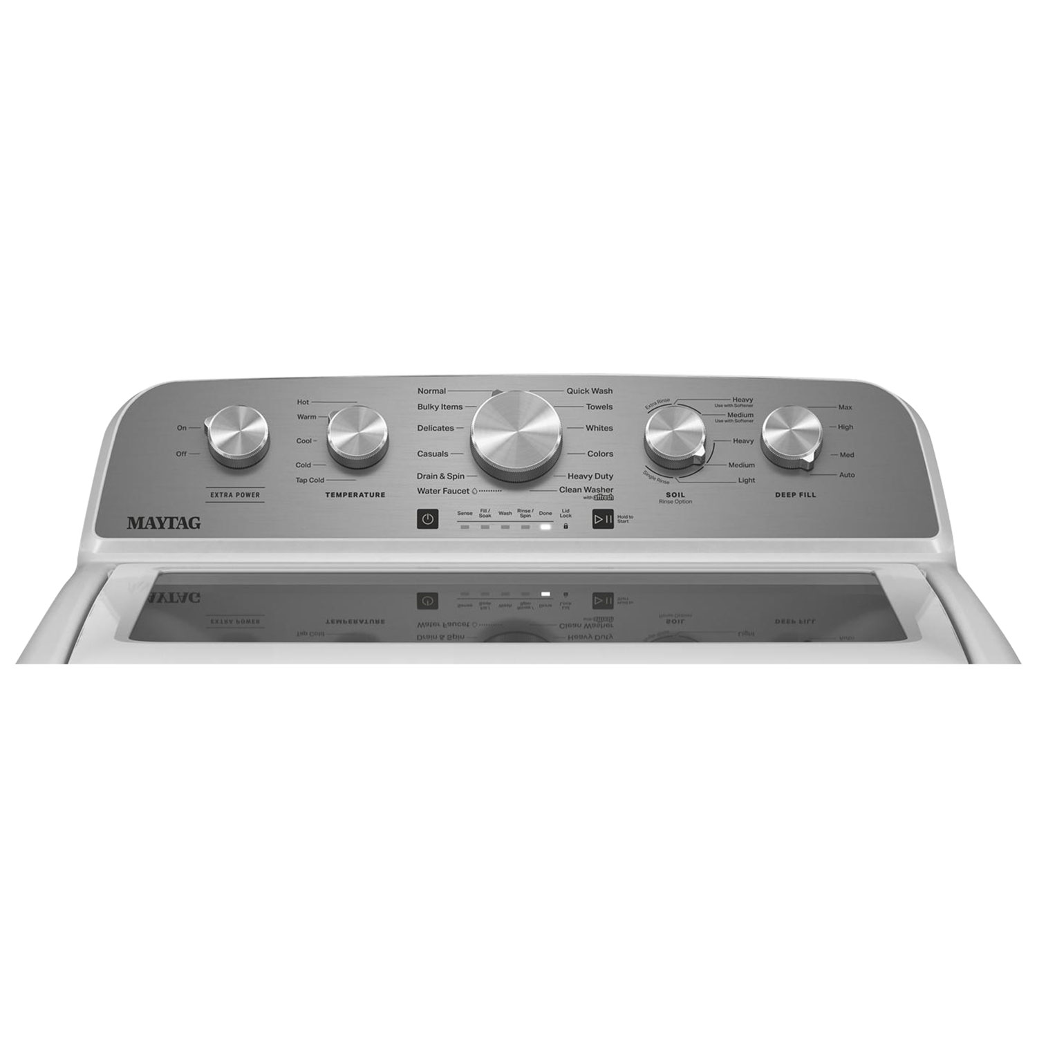 Laveuse à chargement par le haut haute efficacité de 5,5 pi³ de Maytag - Blanc