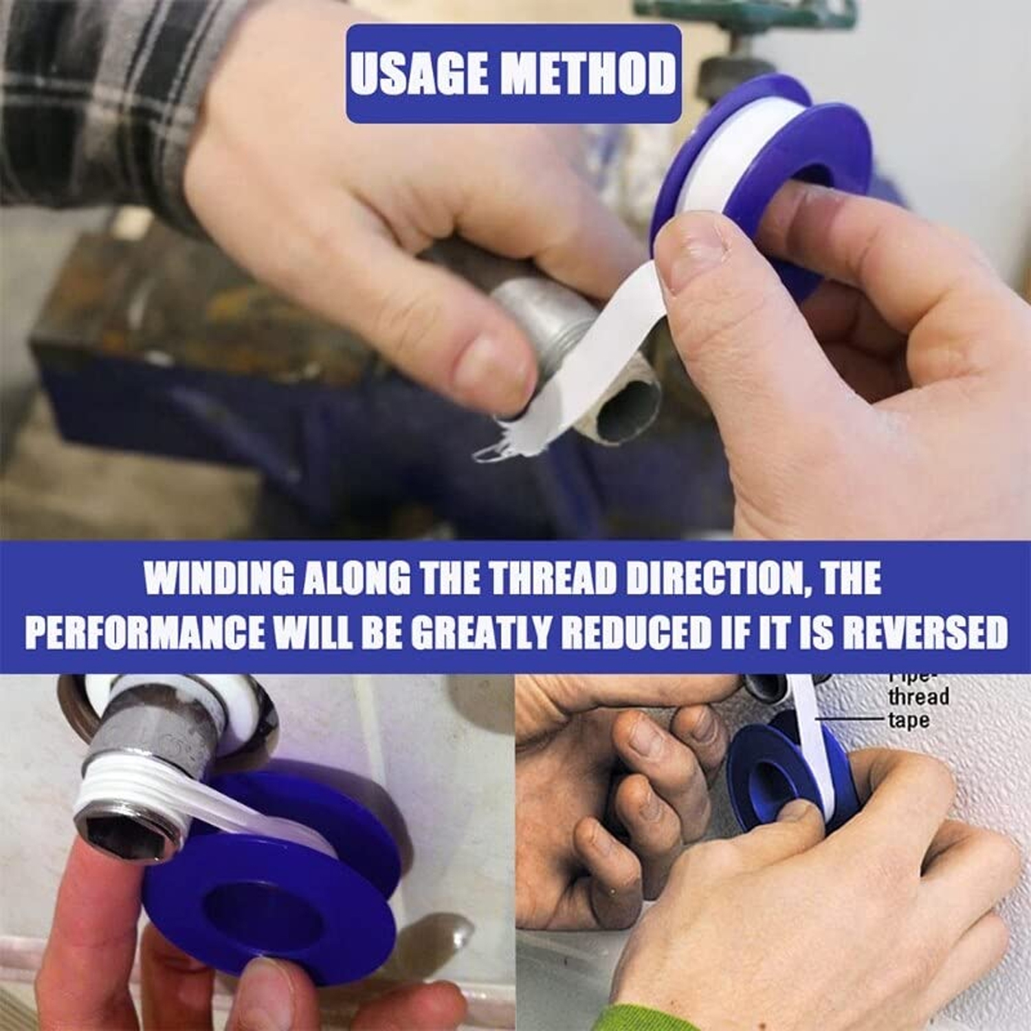 ISTAR 5PCS Roll Plumbing Plumber Fitting Thread Seal Tape PTFE For Water Pipe Sealing