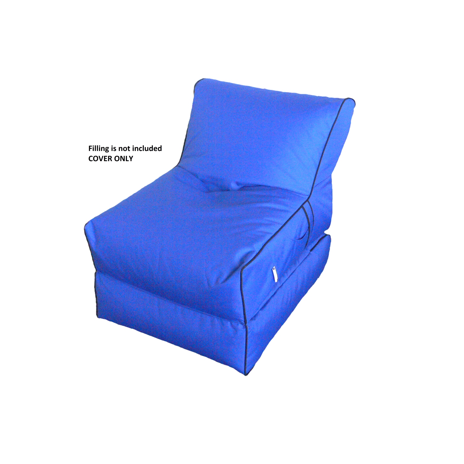 Boscoman - Jumbo Indoor/Outdoor Flip Chair Lounger Beanbag Chair - Blue COVER ONLY - 96074082