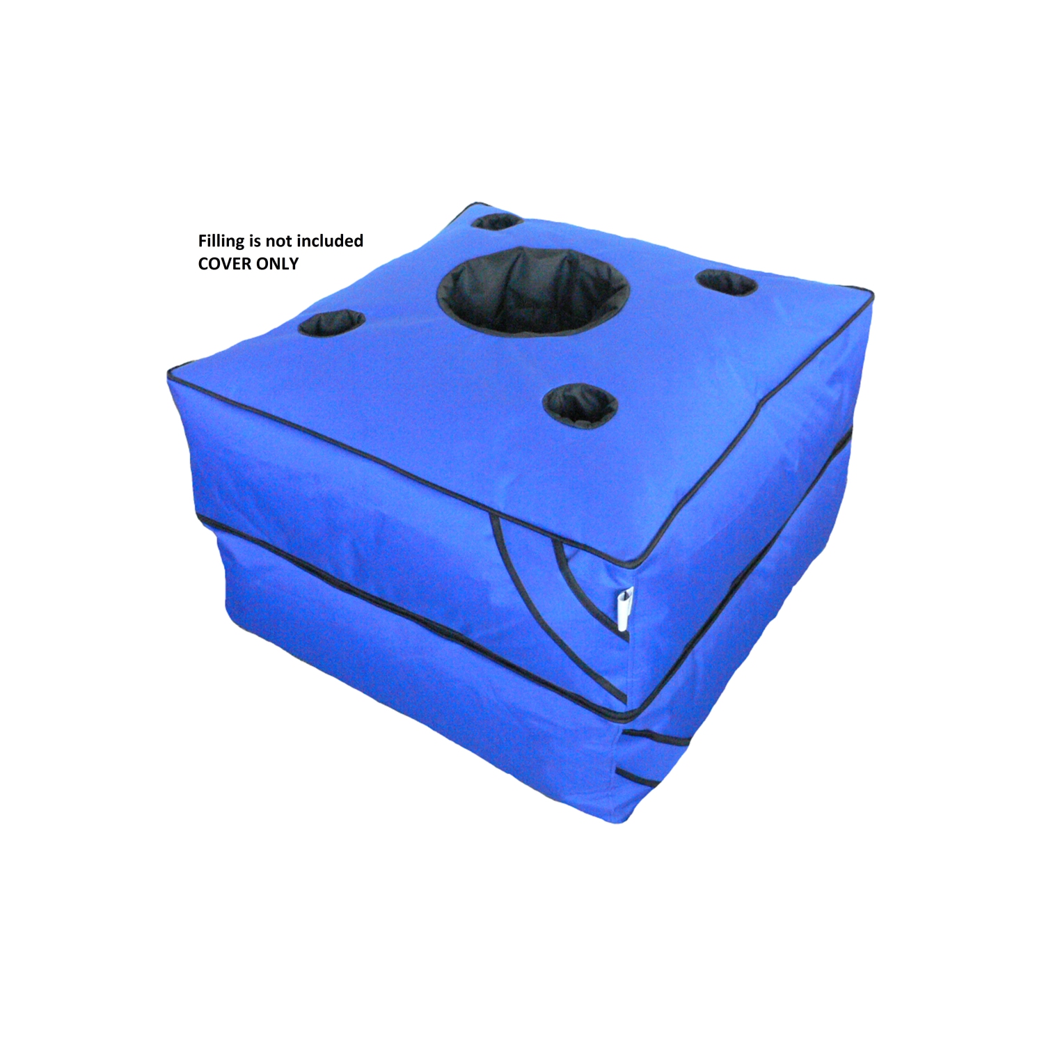 Boscoman – Ensemble de 2 poufs intérieur/extérieur, HOUSSE bleue SEULEMENT – 96072082