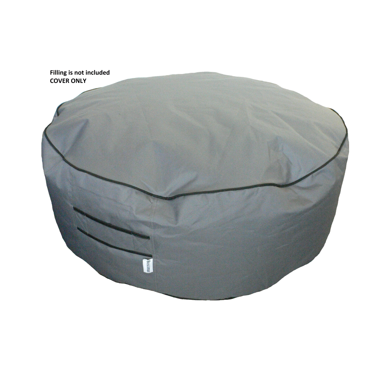 Boscoman – Pouf de style sac de plage intérieur/extérieur – Anthracite, COUVRE SEULEMENT – 96075004