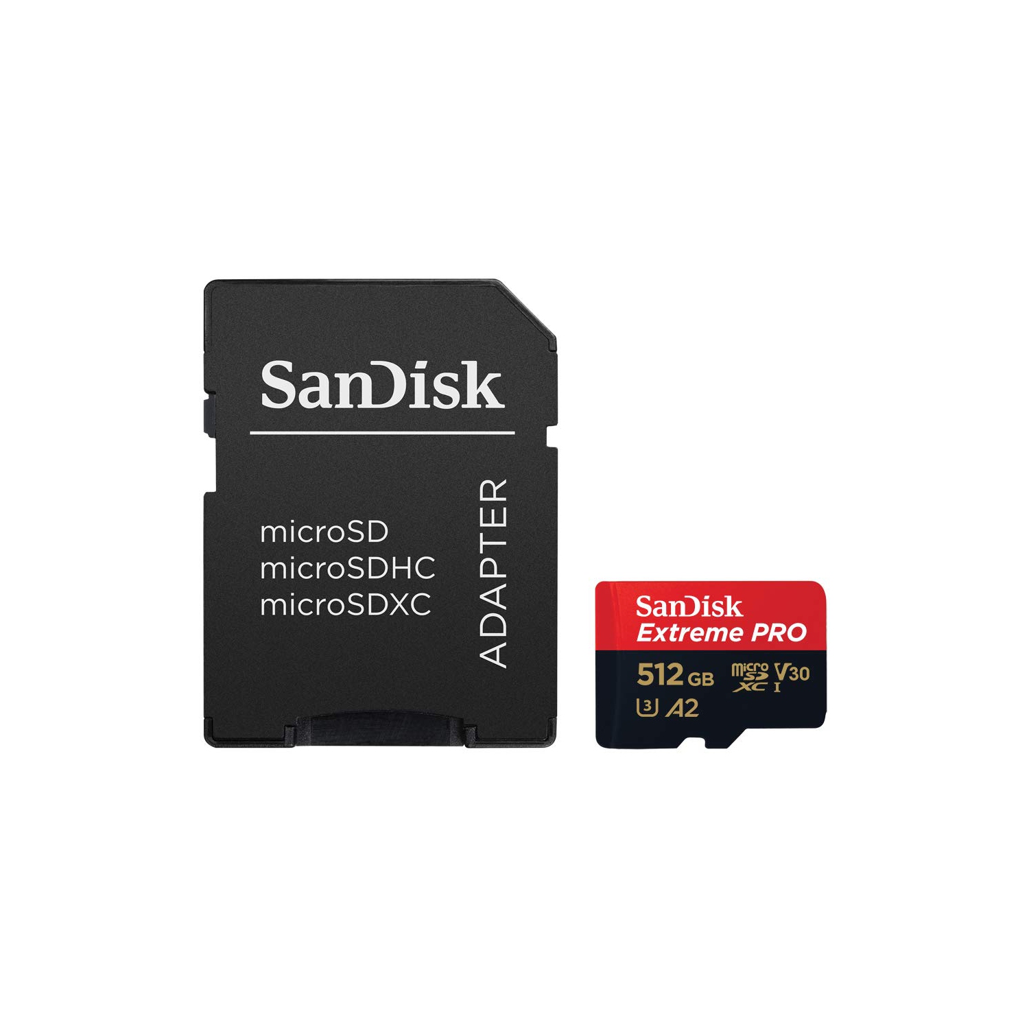 SanDisk Extreme PRO 512GB Micro SD Card with Adapter SDSQXCD-512G 