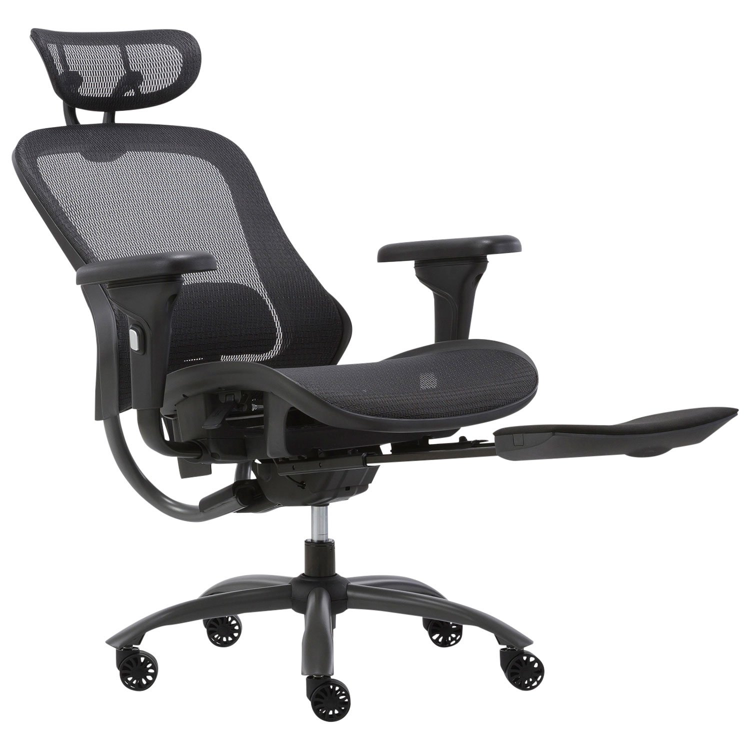 Fauteuil de bureau en tissu maillé à dossier haut de TygerClaw - Noir