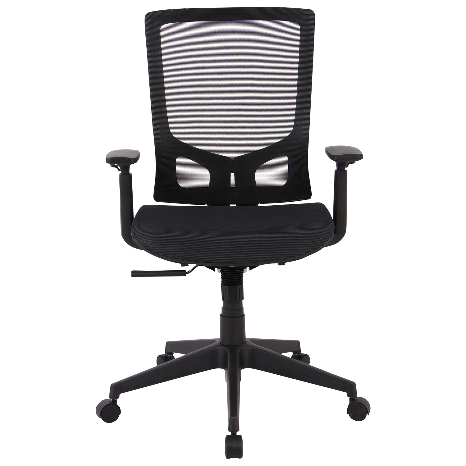 Fauteuil de bureau en tissu maillé à dossier mi-hauteur TygerClaw - Noir