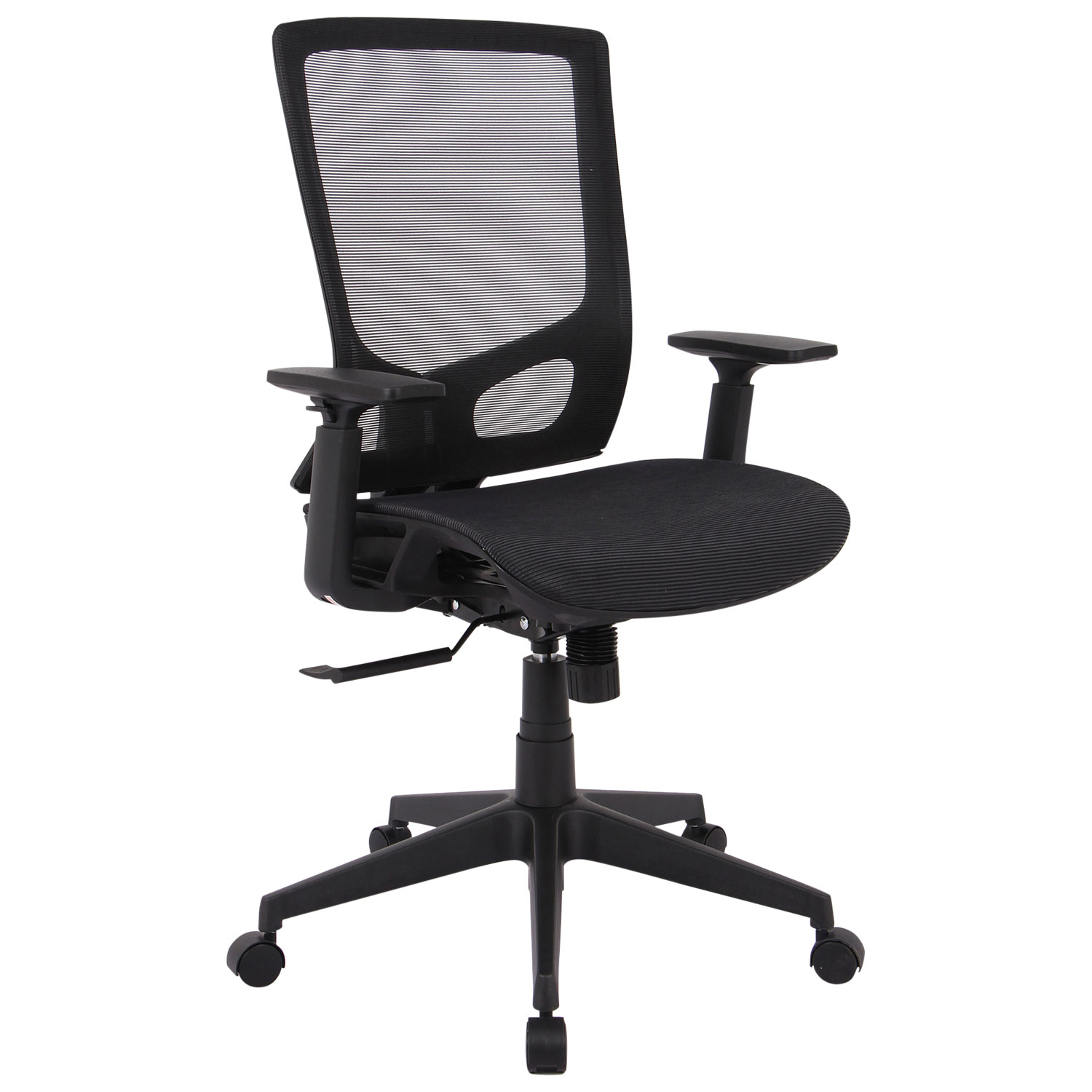 Fauteuil de bureau en tissu maillé à dossier mi-hauteur TygerClaw - Noir