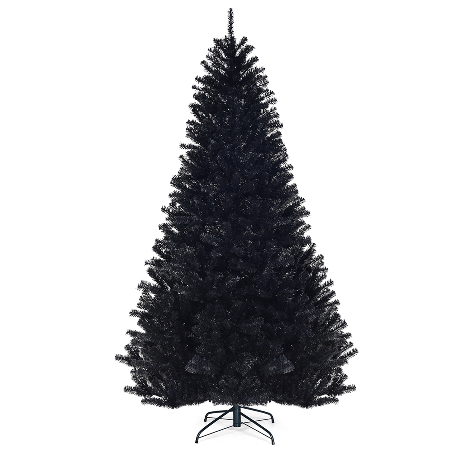 Gymax 7.5FT Artificial Halloween Christmas Tree Hinged Pine Tree Holiday Decoration