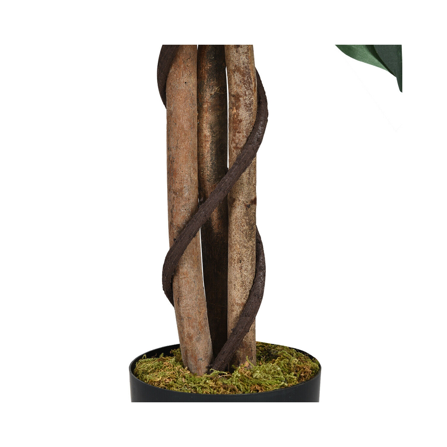 Gymax 4Ft Artificial Ficus Tree Fake Greenery Plant Home Office Decoration