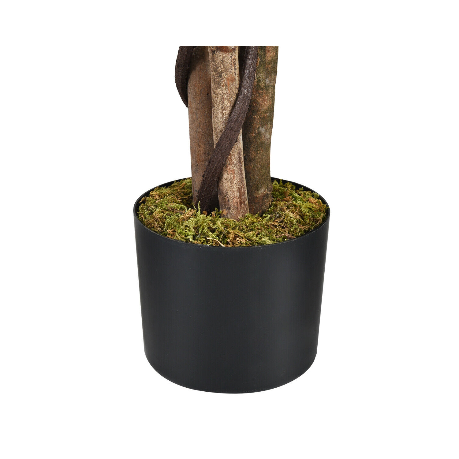 Gymax 4Ft Artificial Ficus Tree Fake Greenery Plant Home Office Decoration