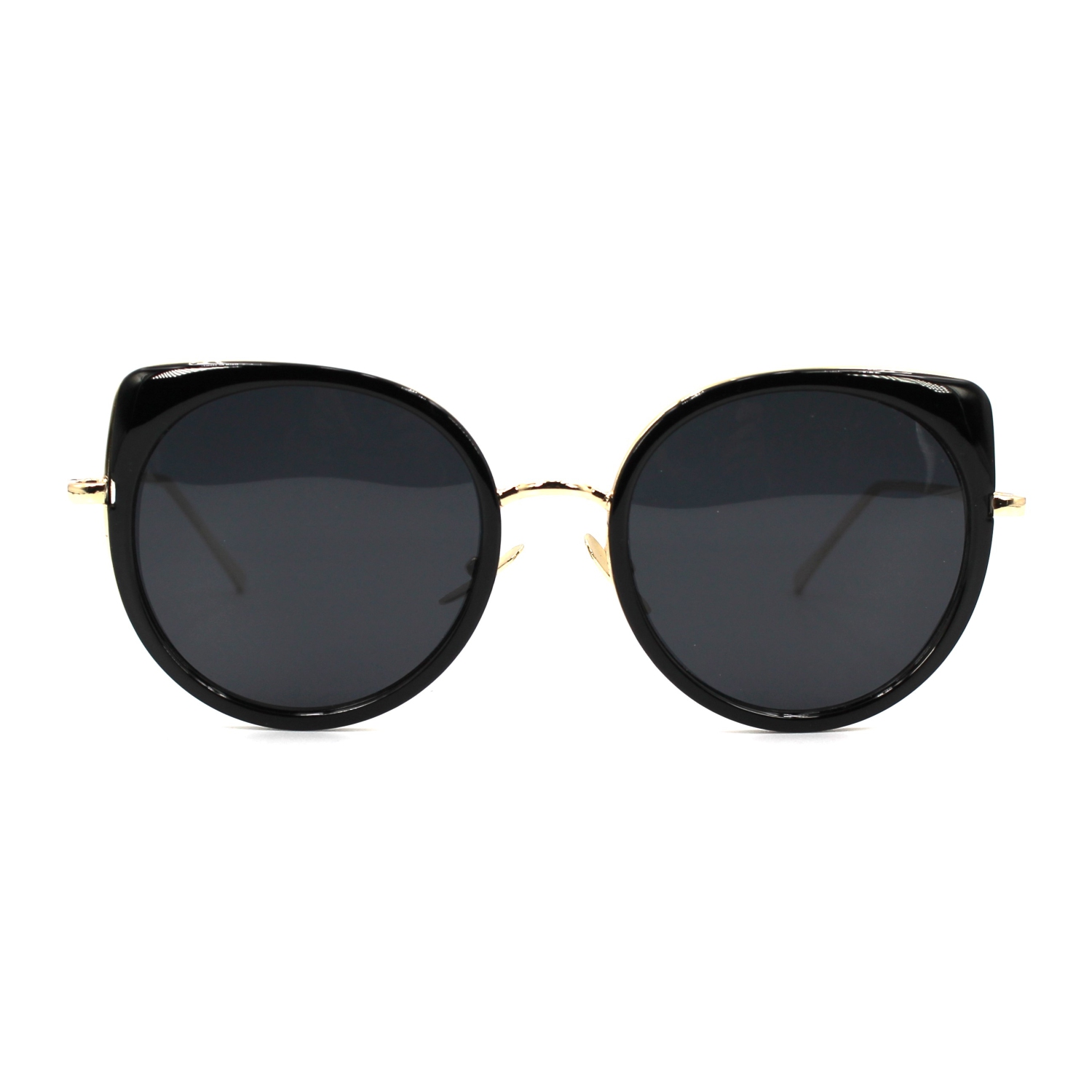 Ottika Round Cateye Sunglasses - UV Protection | Model 1222 | Black