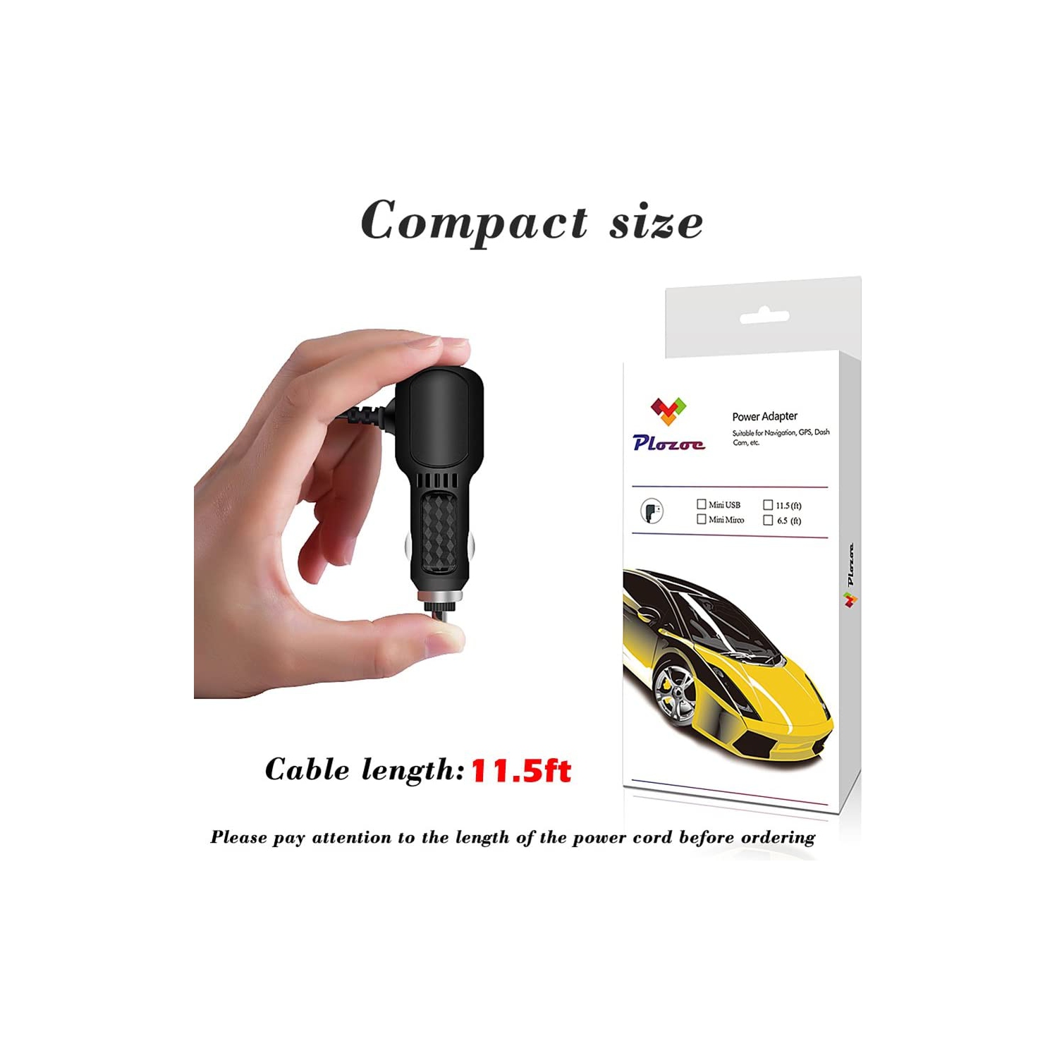 Chargeur pour caméra de tableau de bord, caméra de tableau de bord USB, câble d’alimentation, câble adaptateur de recharge pour GPS Nuvi\Mirror