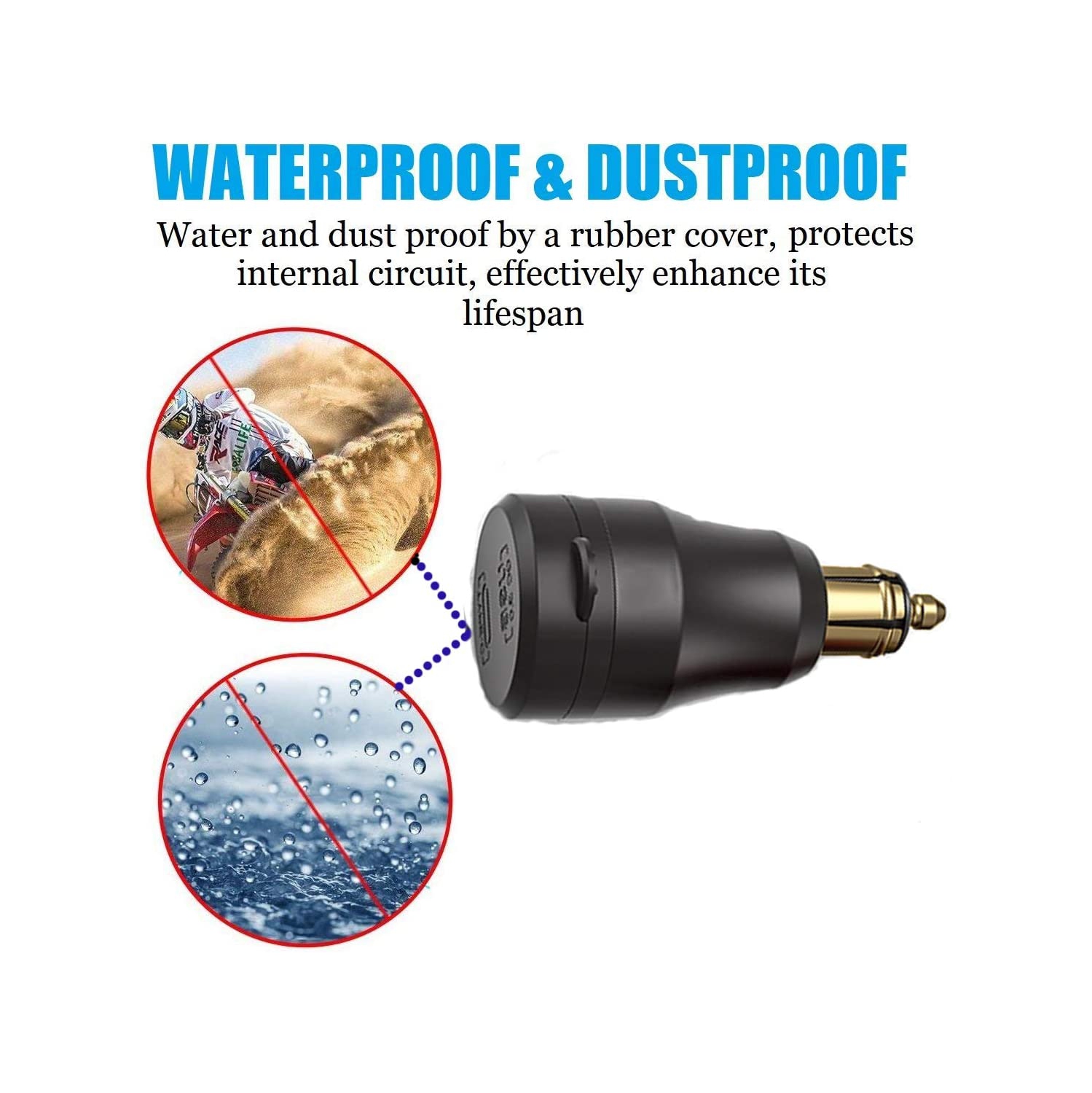 Chargeur Power Delivery DIN HELLA Powerlet en aluminium 30 W vers type C et adaptateur DIN USB 3.0 Quick charge pour moto étanche pour prise DIN de