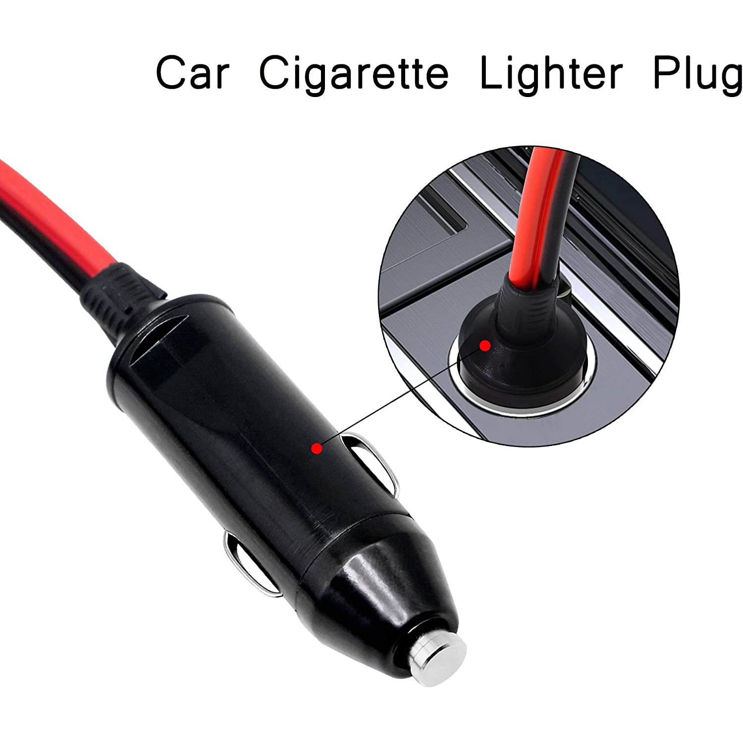 1 to 3 Car Cigarette Lighter 12v 24v Power Charger Adapter 3 Way Socket Splitter Female Socket Plug Extension Cord Cable