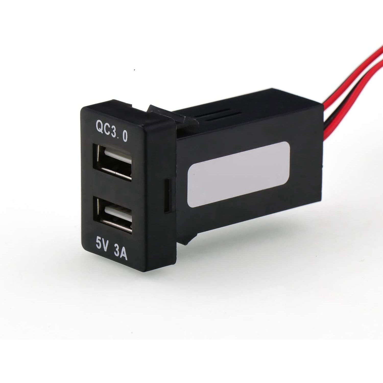 QC3.0+5V 3A Dual USB Power Socket, Quick Charge Car Charger USB Adapter for Smart Phone PDA iPad iPhone Android GPS Use for Toyota