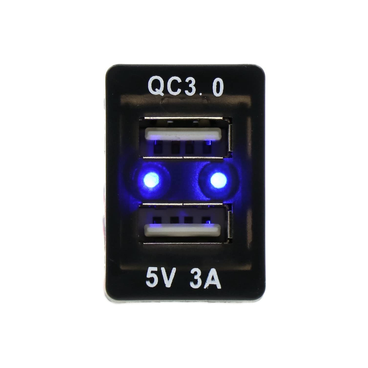 QC3.0+5V 3A Dual USB Power Socket, Quick Charge Car Charger USB Adapter for Smart Phone PDA iPad iPhone Android GPS Use for Toyota