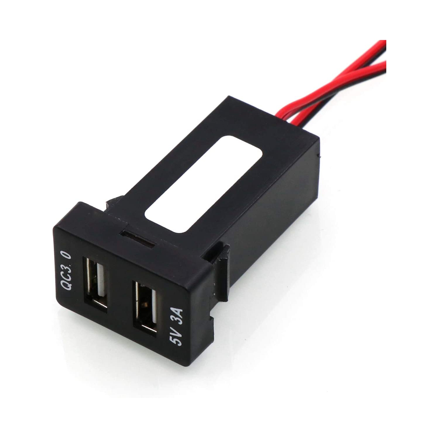 QC3.0+5V 3A Dual USB Power Socket, Quick Charge Car Charger USB Adapter for Smart Phone PDA iPad iPhone Android GPS Use for Toyota