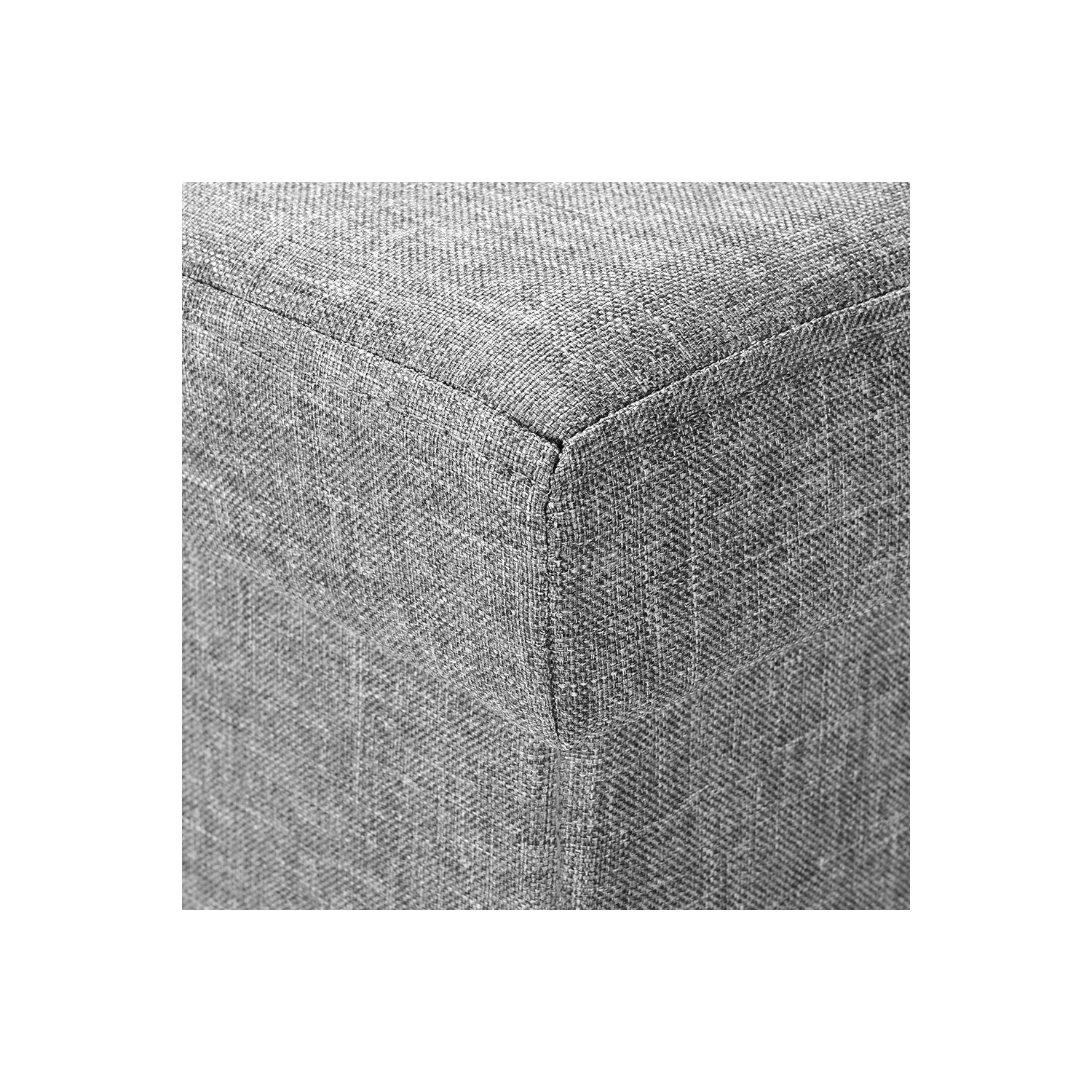 Pouf de rangement pliant de 30 po, coffre de rangement/repose-pieds/siège rembourré, organisateur de rangement en polyester lin