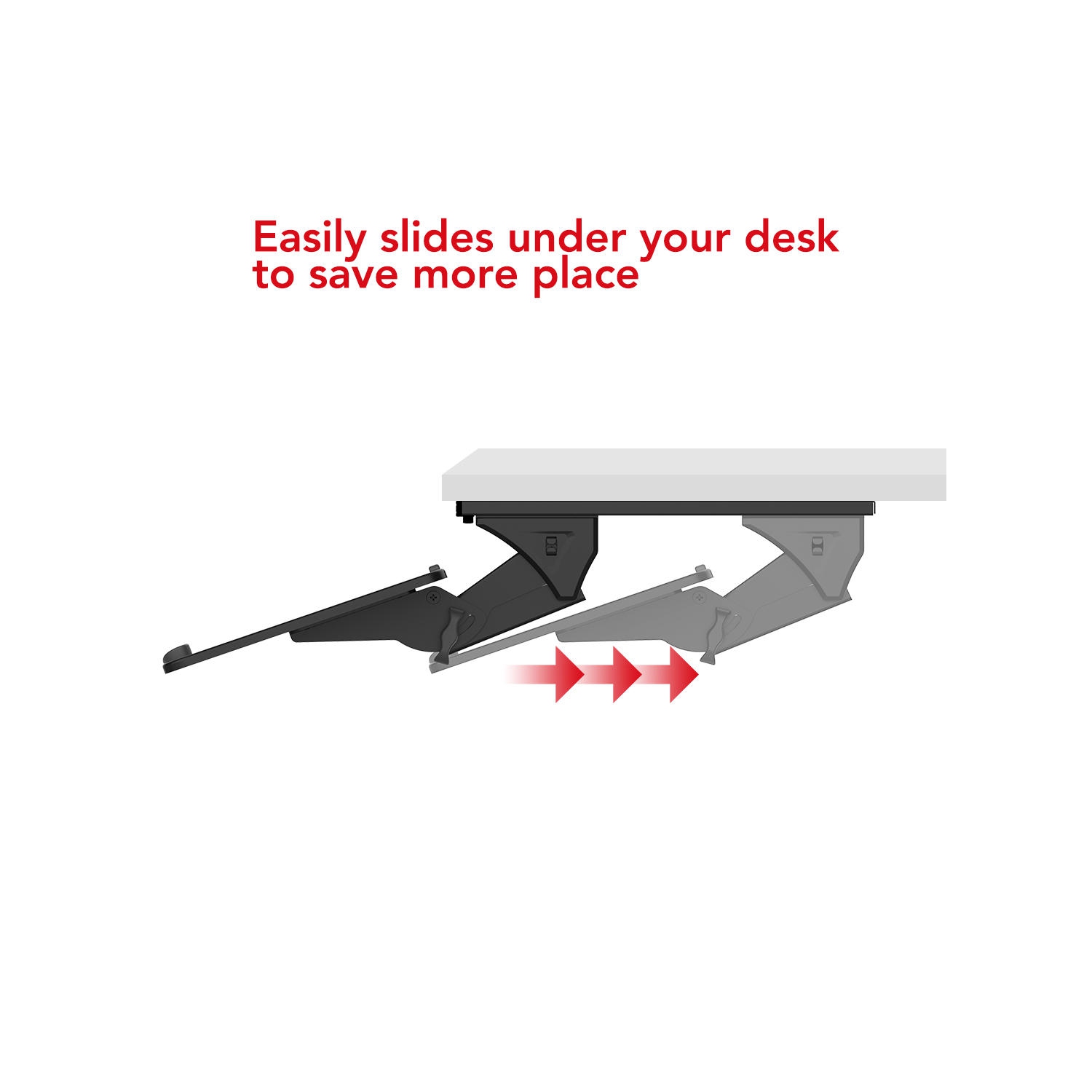 Plateau à clavier réglable sous le bureau, tiroir coulissant ultralarge de 26&nbsp;po avec repose-poignet en gel | Réglage ergonomique de la hauteur