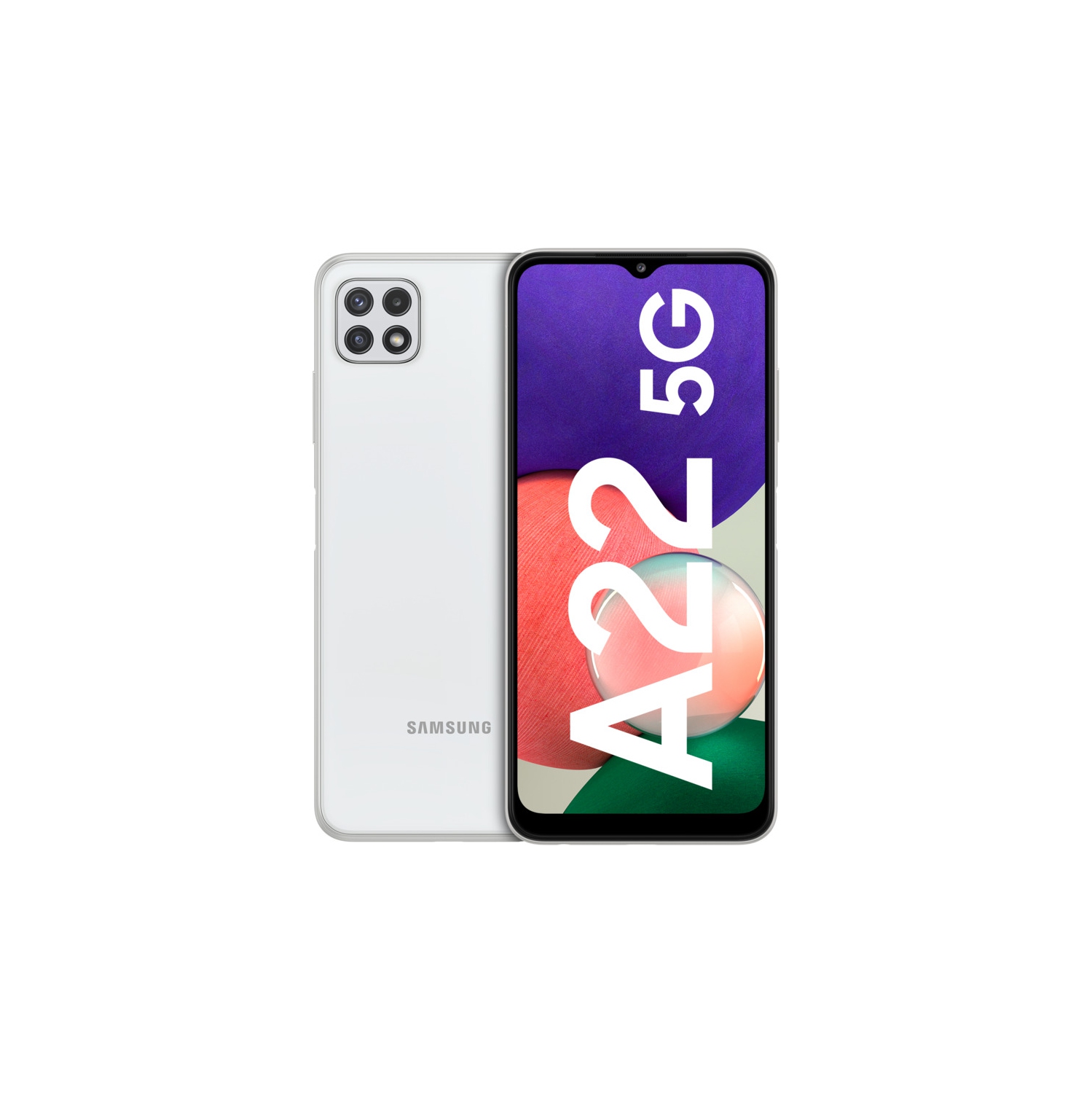 Samsung Galaxy A22 5G| 64GB 48MP Triple Camera -Dual SIM Unlocked - Canada + Global 4G - International Model - Brand New - White