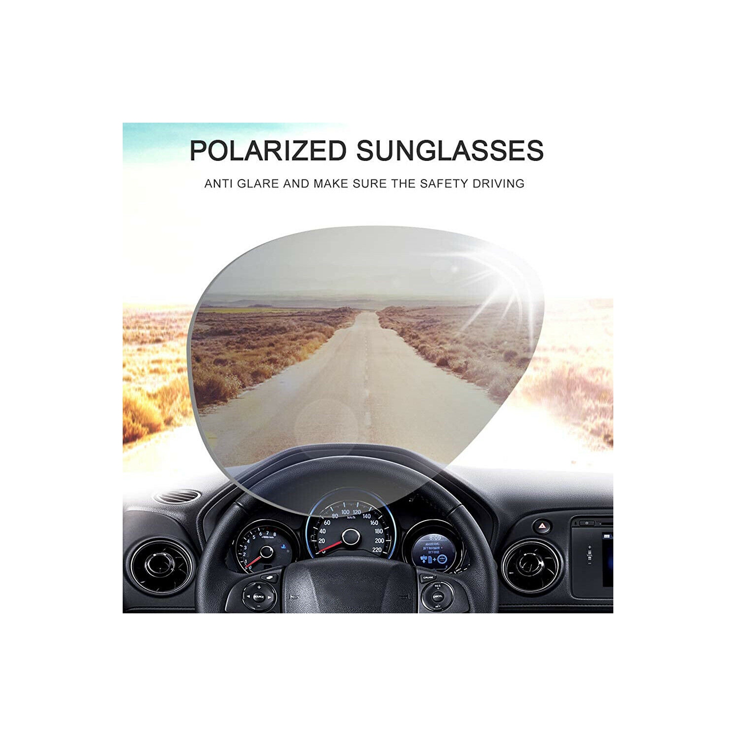 Unisex Metal Frame Polarized Aviator Sunglasses, Mirrored Ice Blue / Black Gray