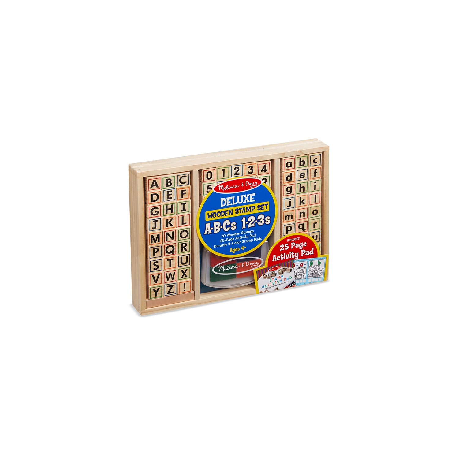 Deluxe Wooden Stamp Set - ABCs 123s
