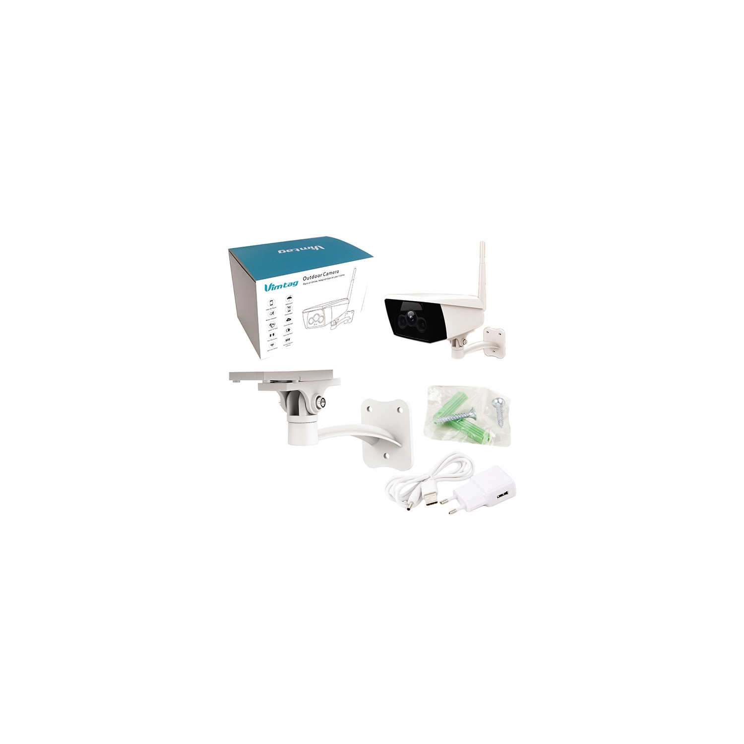 Caméra IP sans fil Ultra HD 5 Mpx B5 de VImtag caméra ext. Étanche avec détection de mouvement et vision nocturne