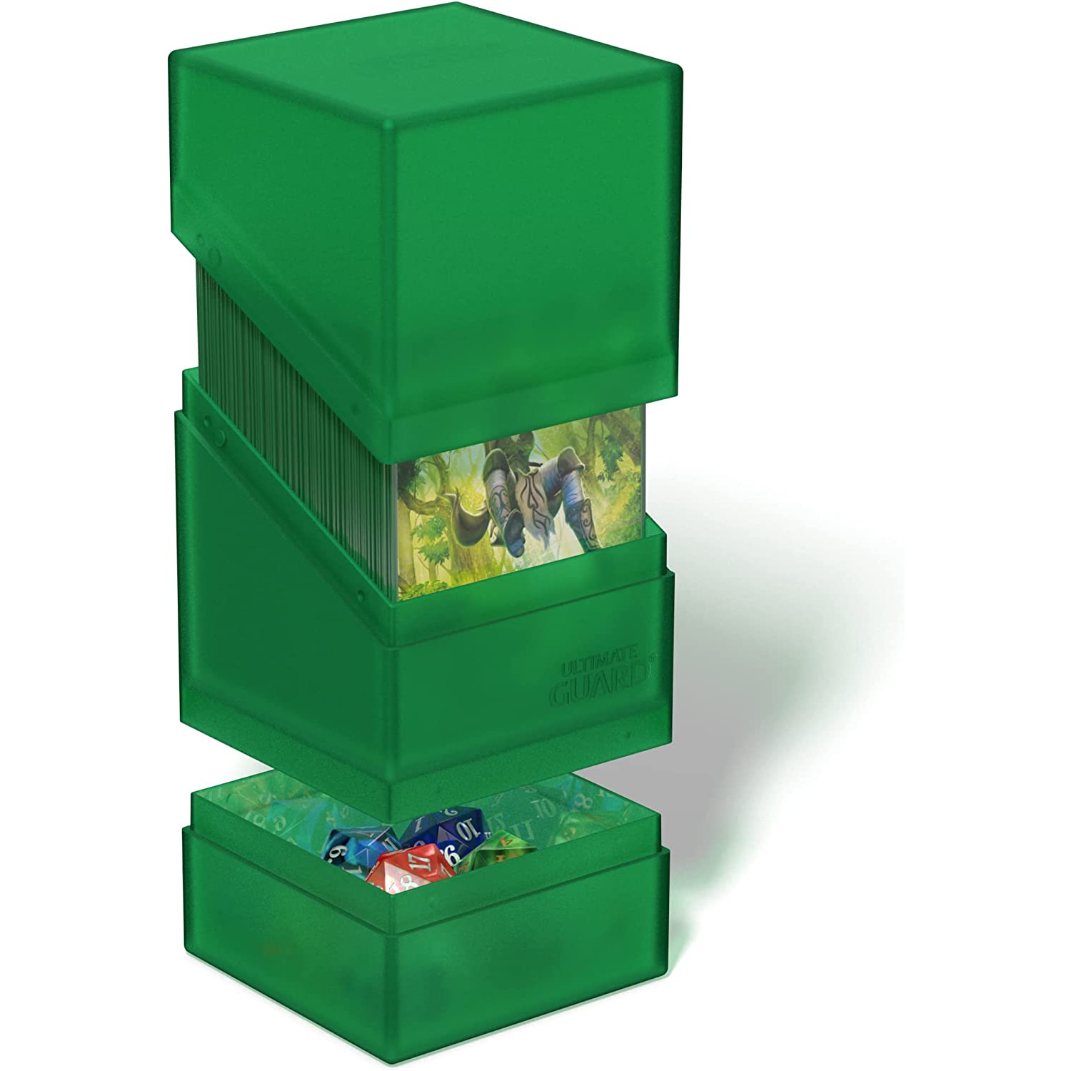 Coffret de jeu « Tray Deck Case » Ultimate Guard Boulder’n’: Boîte de terrasse émeraude