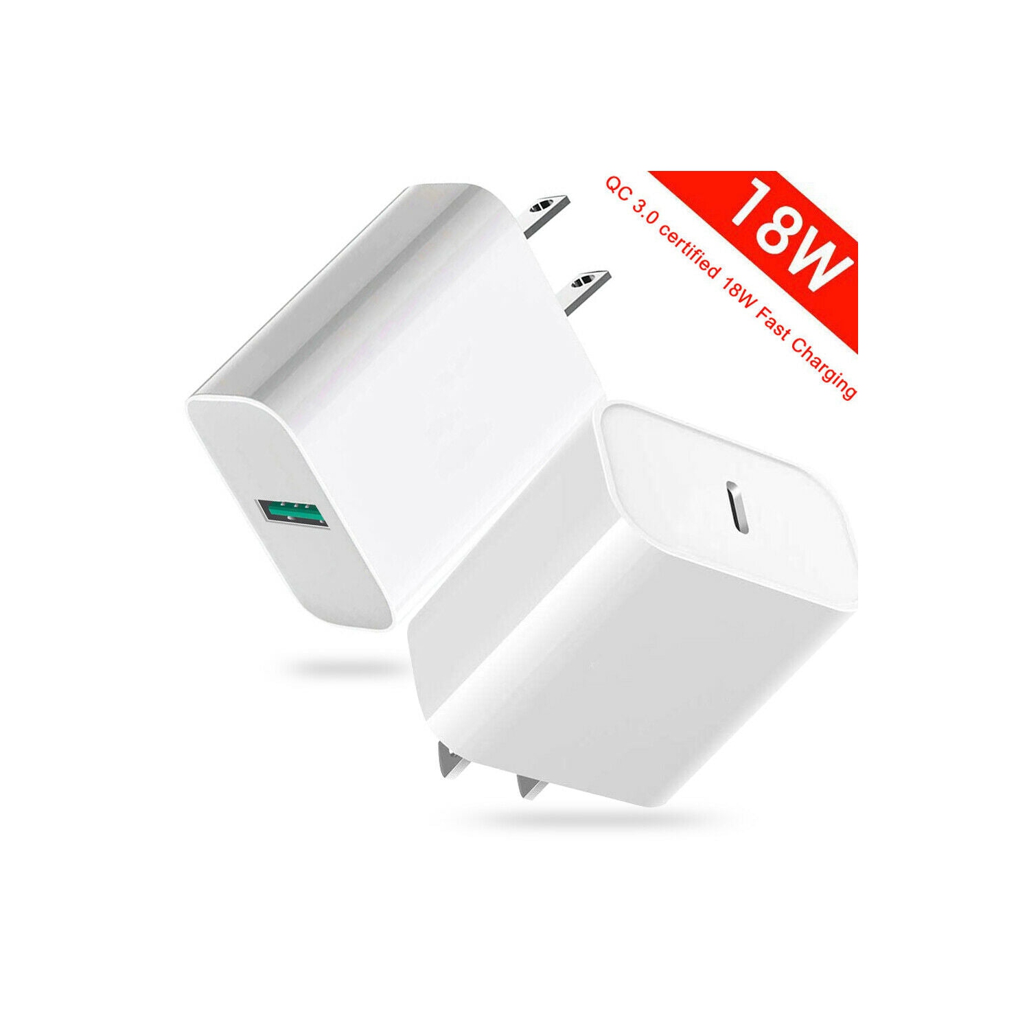 Portable & Safe Super Fast Charging PD 18W Wall Charger for Galaxy Note10+ / S20